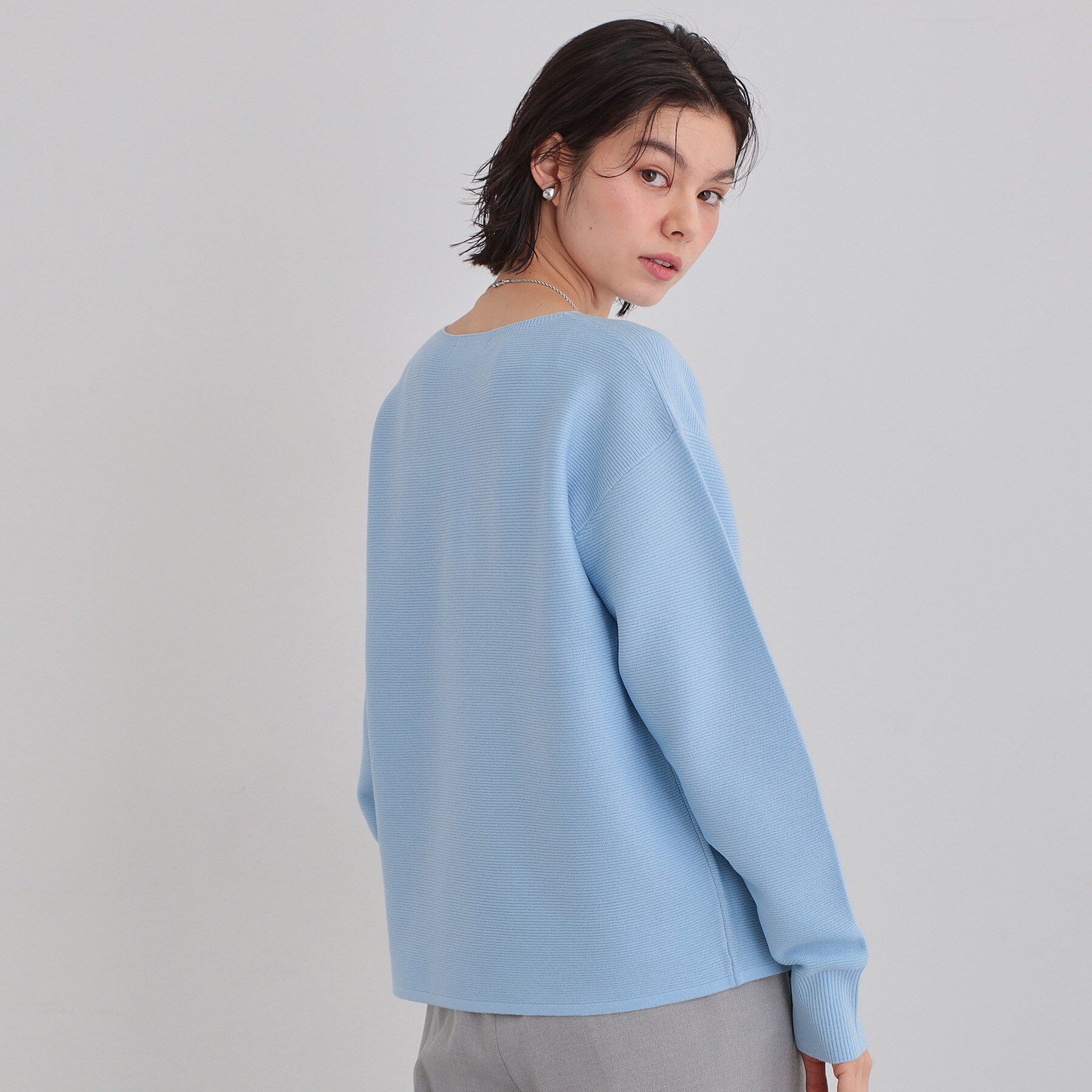 THE SHOP TK「【S-XLサイズ/選べる6色】どこから見ても美しい ガーターニット/洗濯機OK」|ニット・セーター|