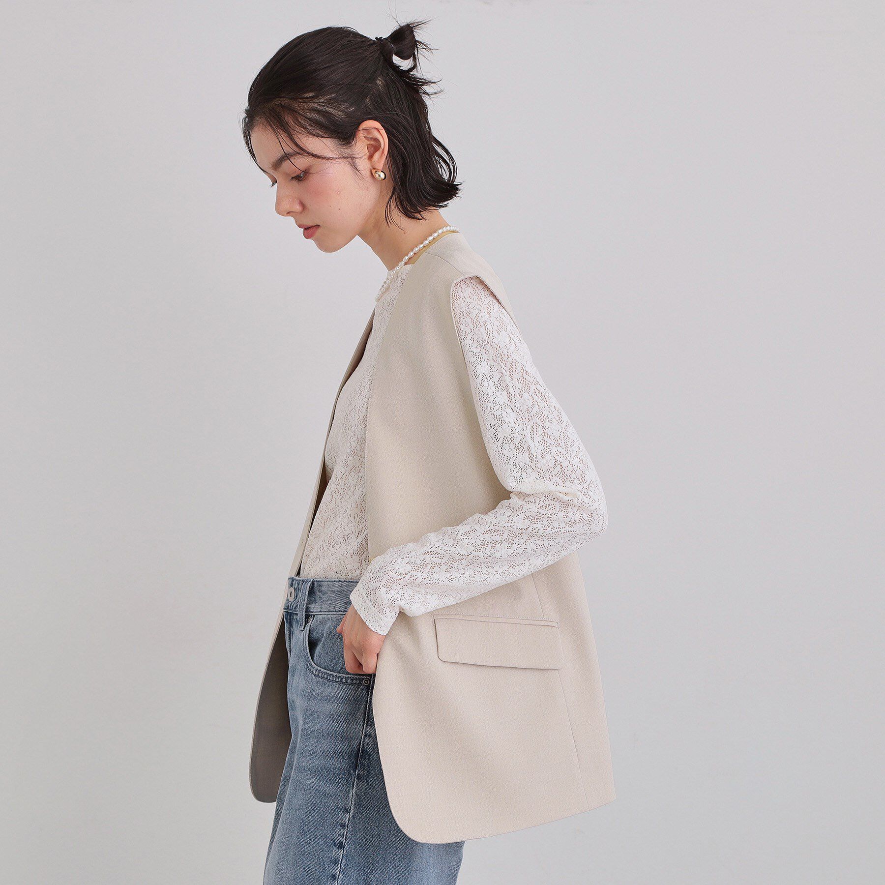 THE SHOP TK「【通勤にもカジュアルにも】CAVIAN ジレ/セットアップ可」|ベスト・ジレ|