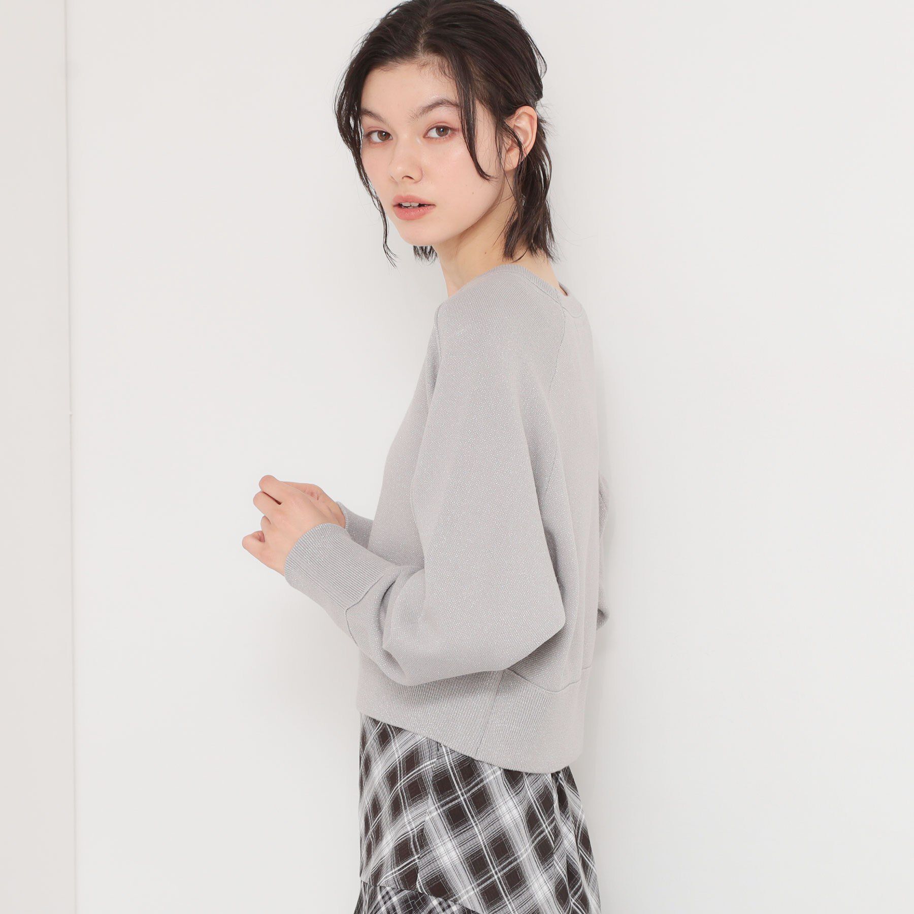 THE SHOP TK「【着丈が選べる】スウェットライクラメジャカードニット」|ニット・セーター|