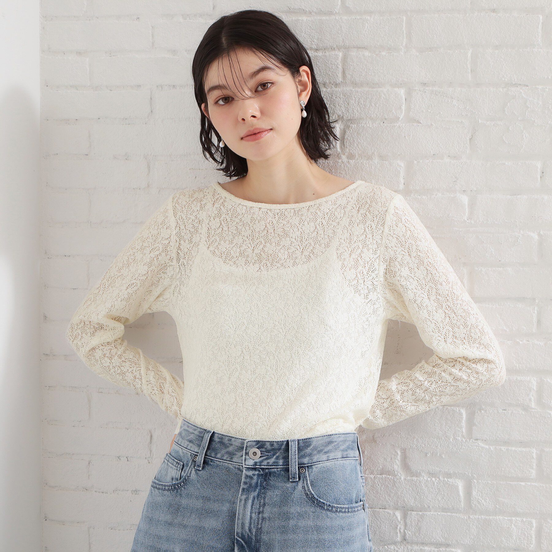 THE SHOP TK「【セレモニーにもカジュアルにも】レースプルオーバー」|Tシャツ・カットソー|