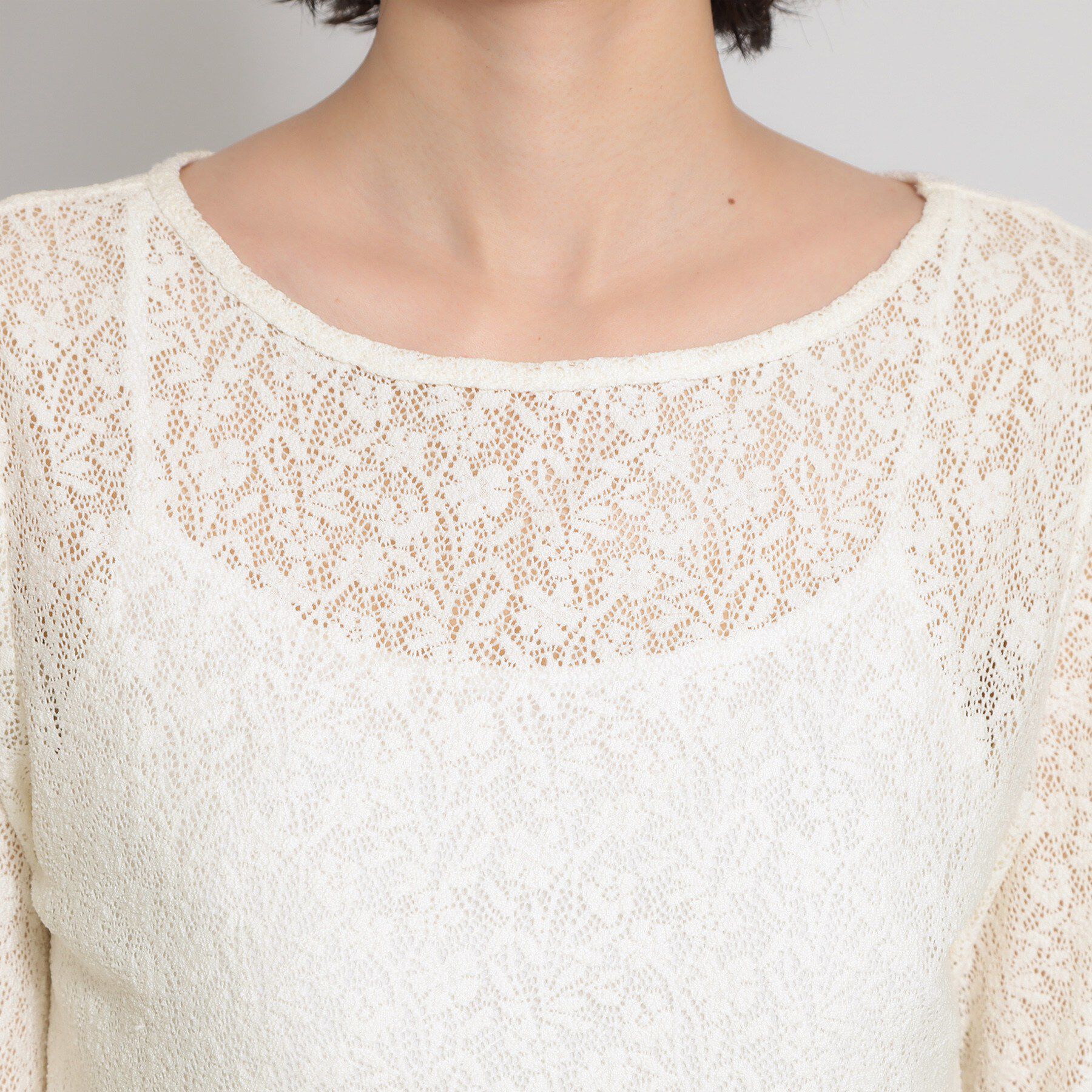 THE SHOP TK「【セレモニーにもカジュアルにも】レースプルオーバー」|Tシャツ・カットソー|