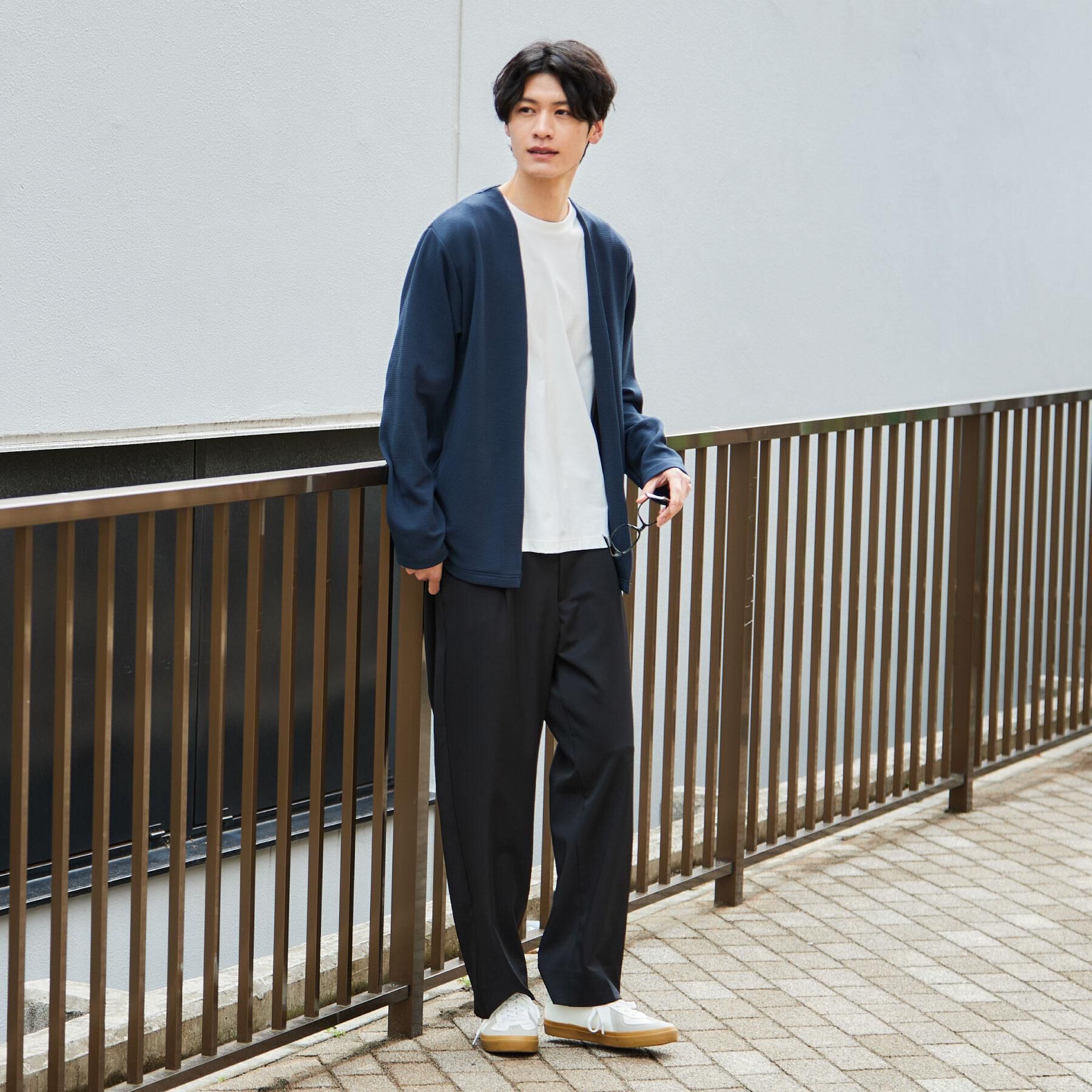 THE SHOP TK「【2点セット】カーディガン＋半袖Tシャツ 洗濯機OK」|カーディガン|