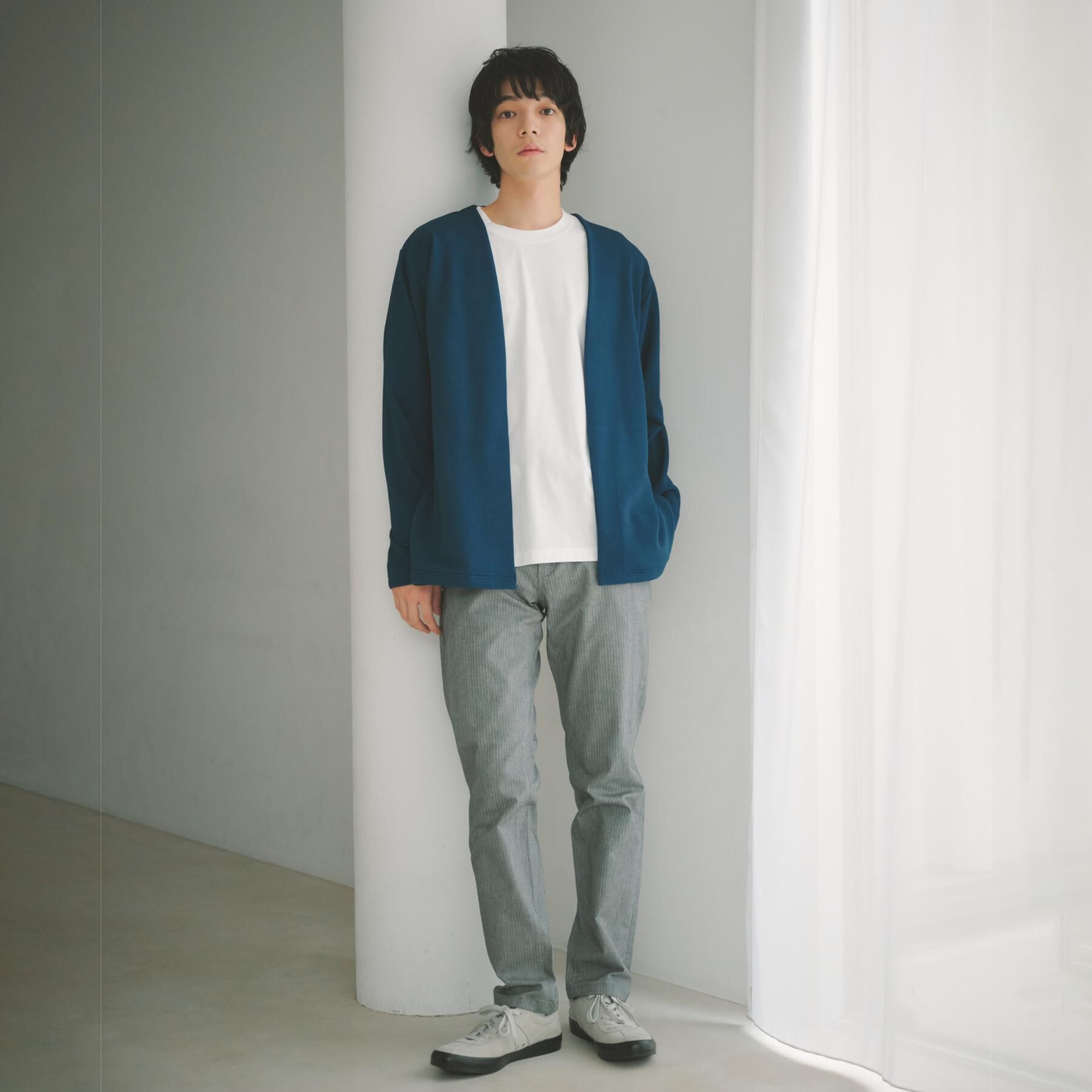 THE SHOP TK「【2点セット】カーディガン＋半袖Tシャツ 洗濯機OK」|カーディガン|