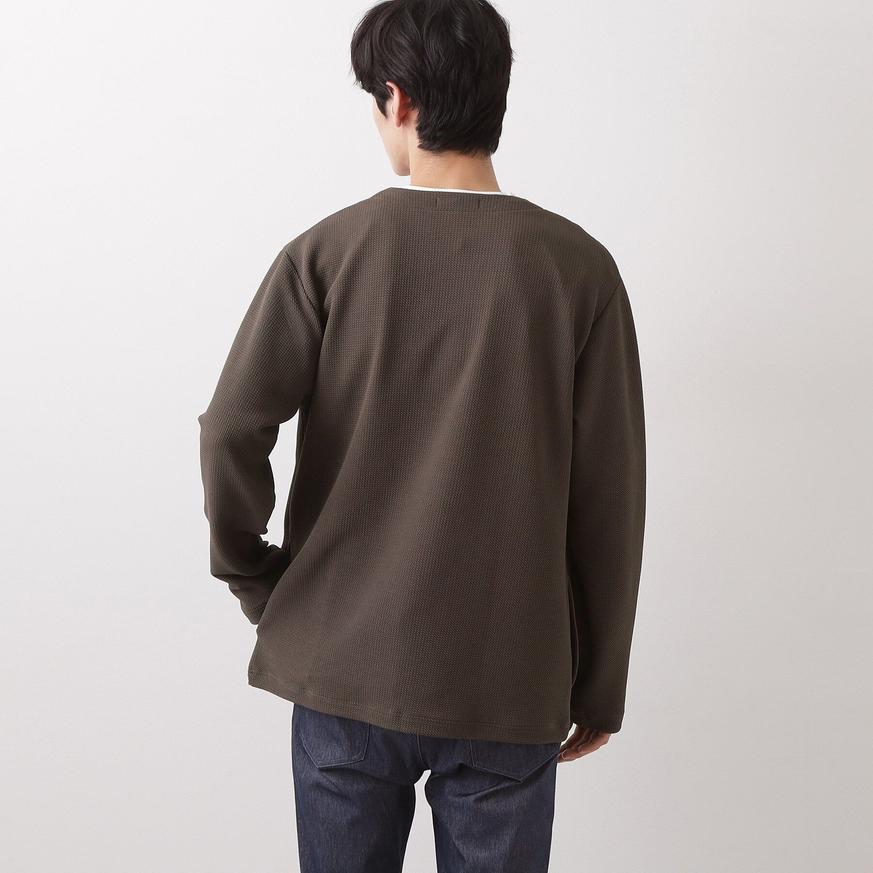 THE SHOP TK「【2点セット】カーディガン＋半袖Tシャツ 洗濯機OK」|カーディガン|