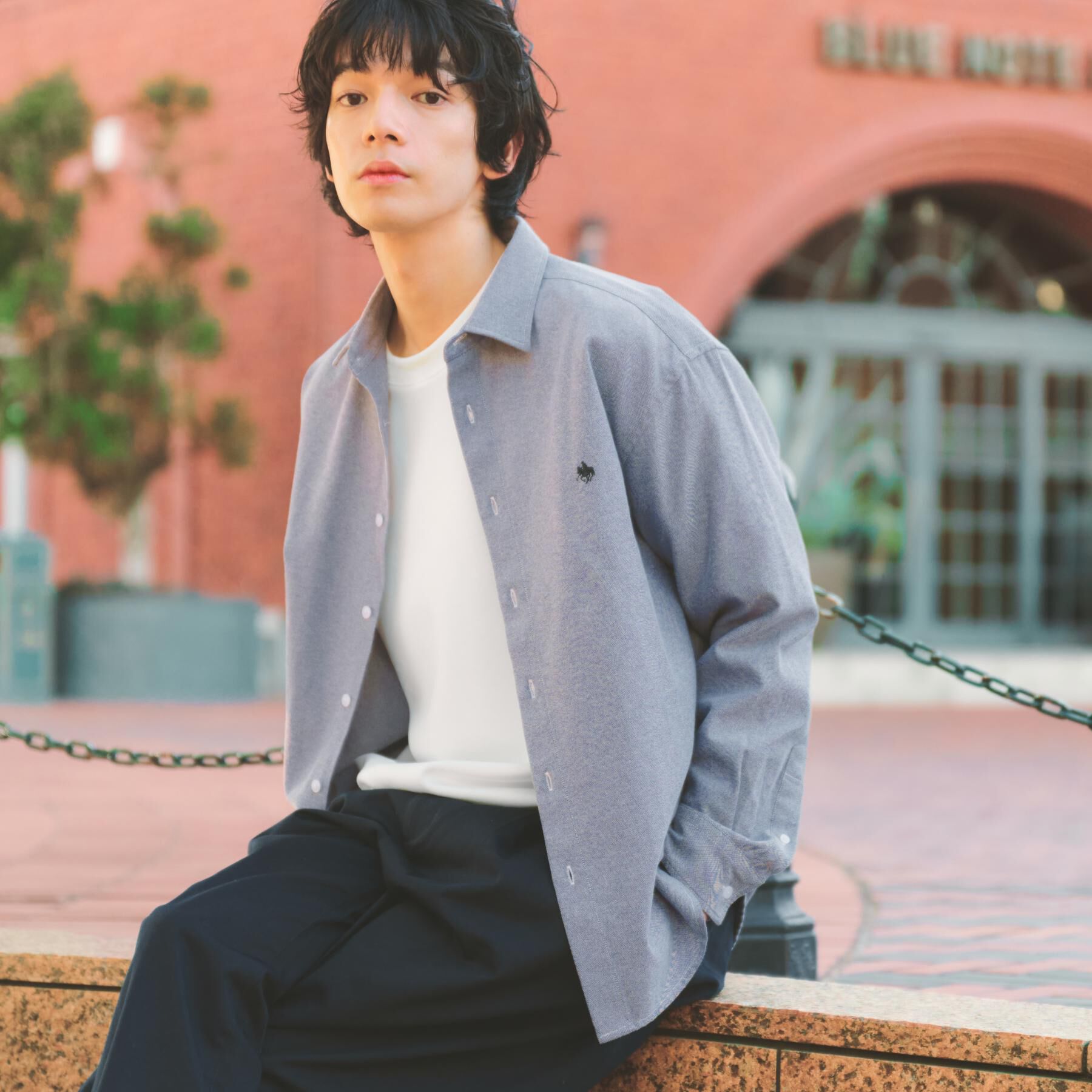 THE SHOP TK「【POLO BCS 別注】 アソート長袖シャツ ストライプ／グレー／デニム」|シャツ・ブラウス|