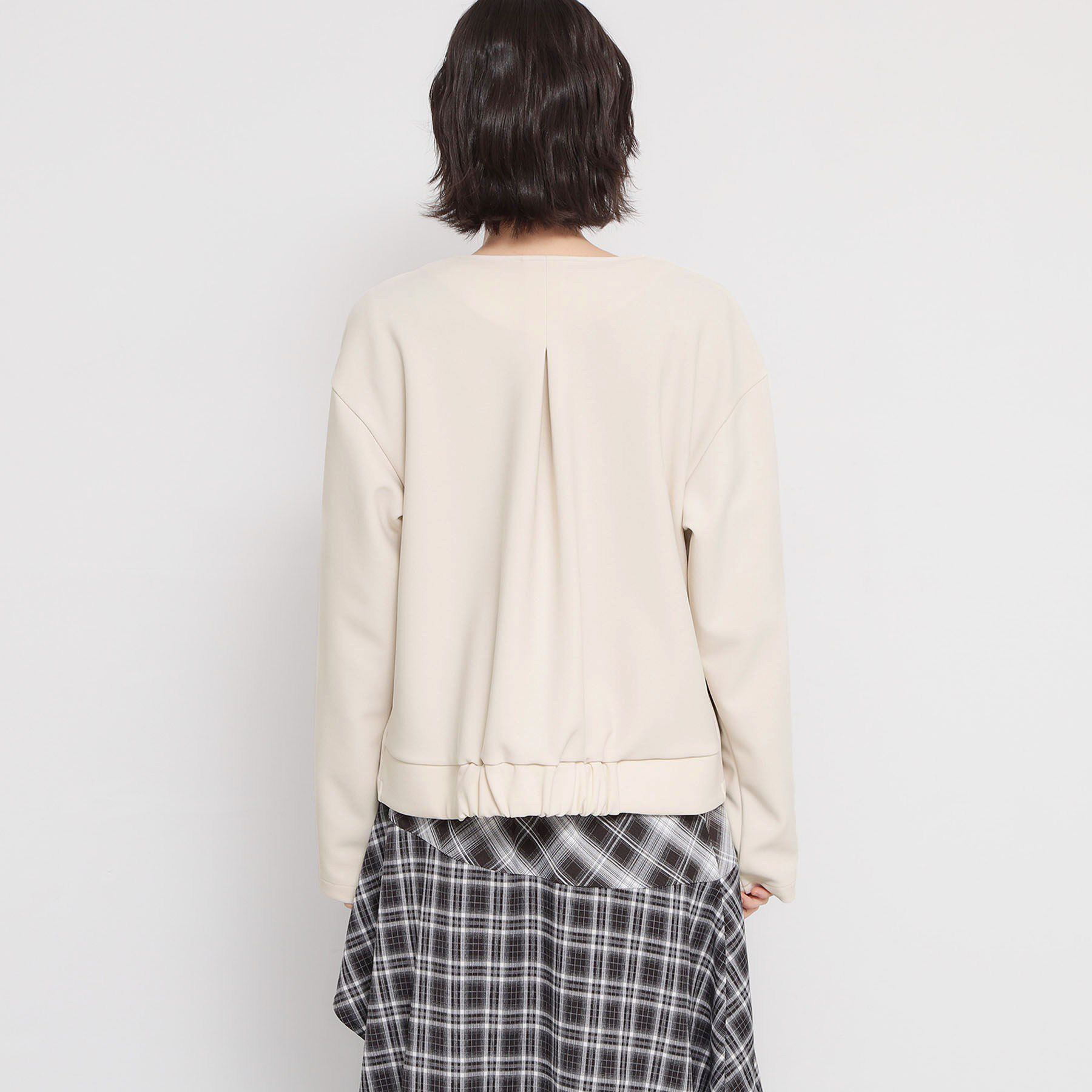 THE SHOP TK「【オンオフ問わず活躍】ダンボールカルゼジャケット」|ノーカラージャケット|