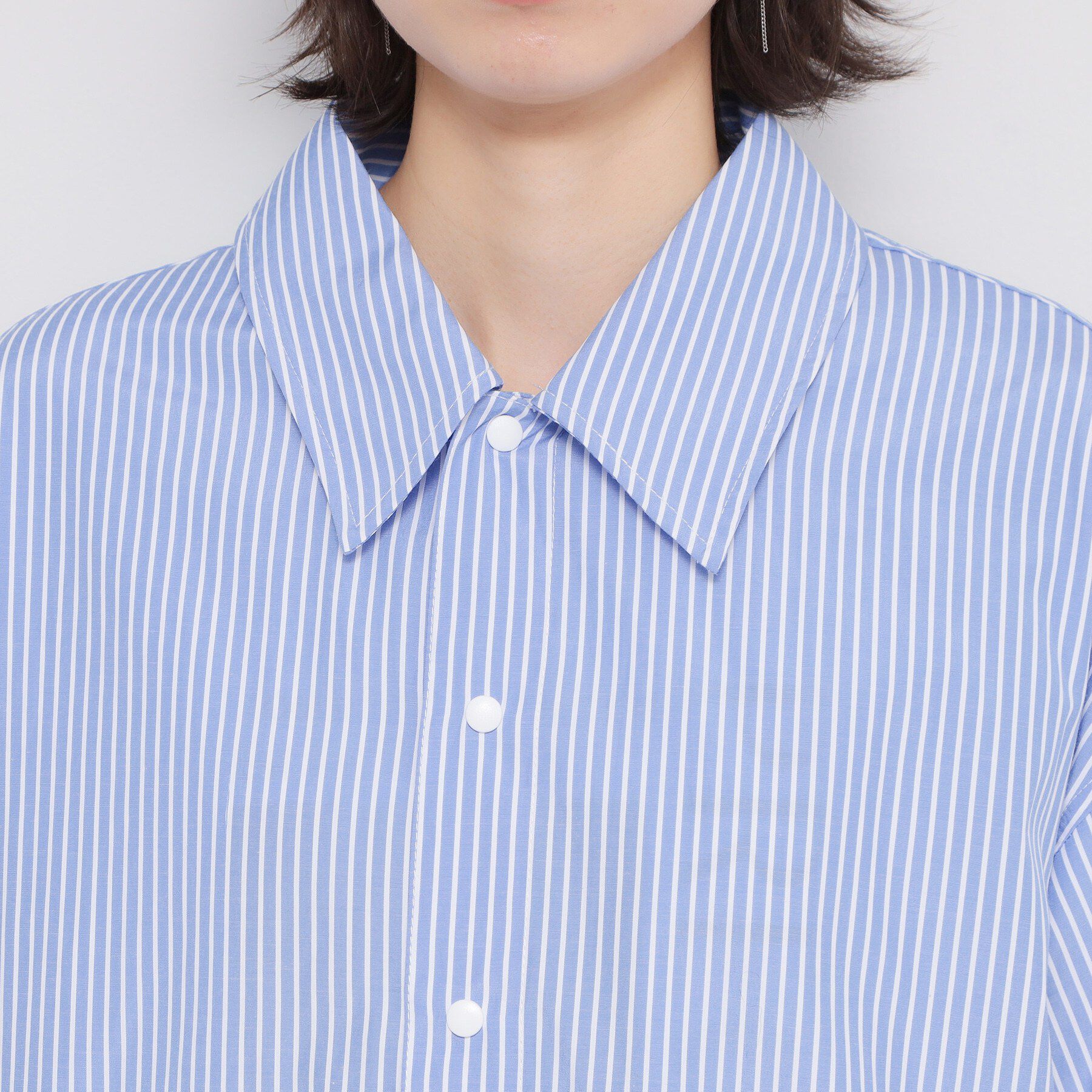 THE SHOP TK「ショート丈シャツブルゾン」|ブルゾン・スタジャン|