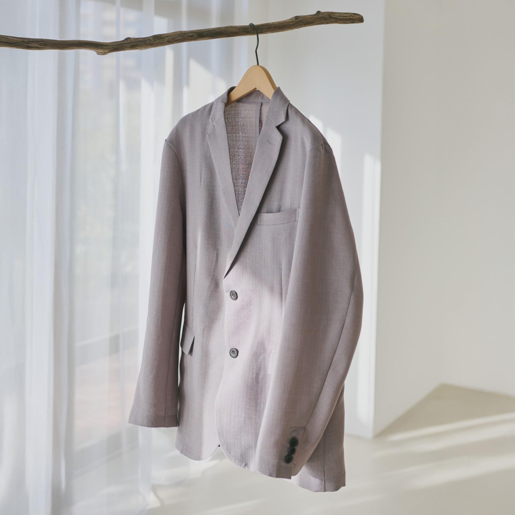 THE SHOP TK「【LINO FINE】リネンライク テーラードジャケット 吸水速乾/イージーケア/UVカット/洗濯機」|テーラードジャケット|