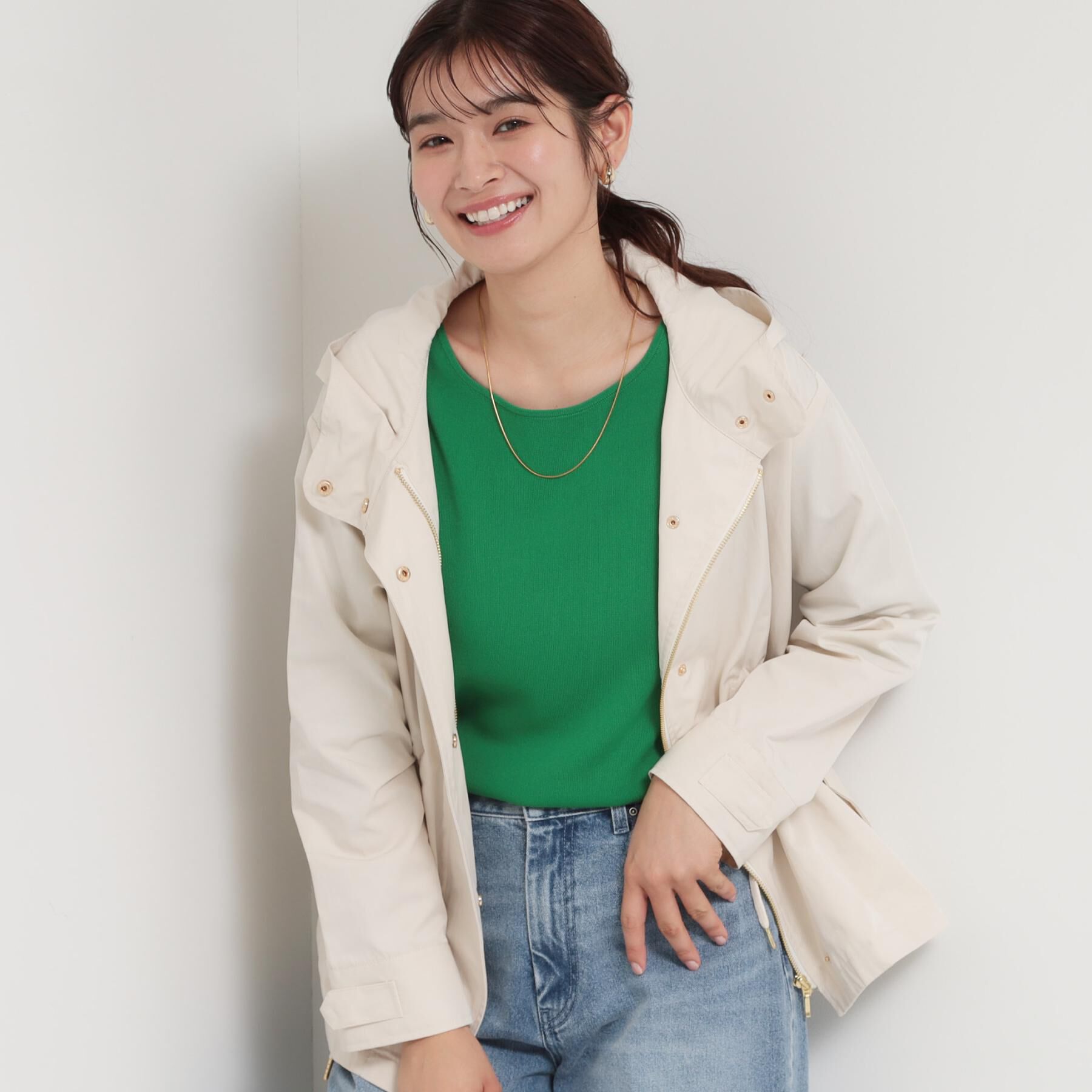 THE SHOP TK「【ウエスト調節可能ですっきり見え】フーデットブルゾン/洗える」|ブルゾン・スタジャン|