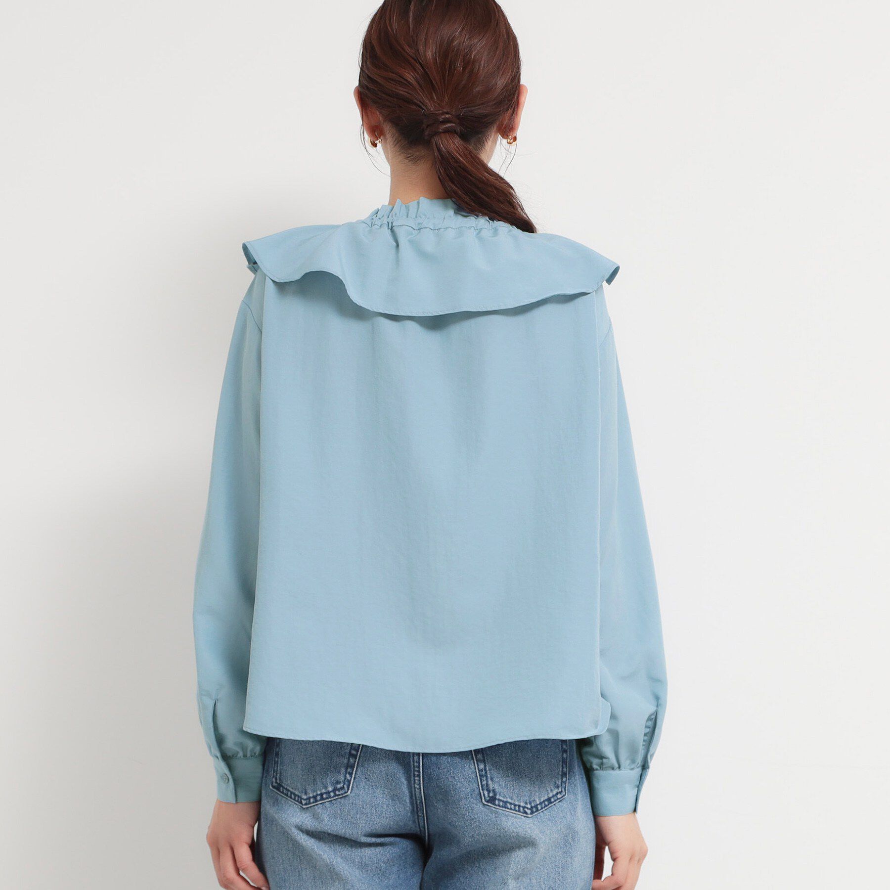 THE SHOP TK「大人のフェミニンカジュアルに エアリーフリルブラウス」|シャツ・ブラウス|