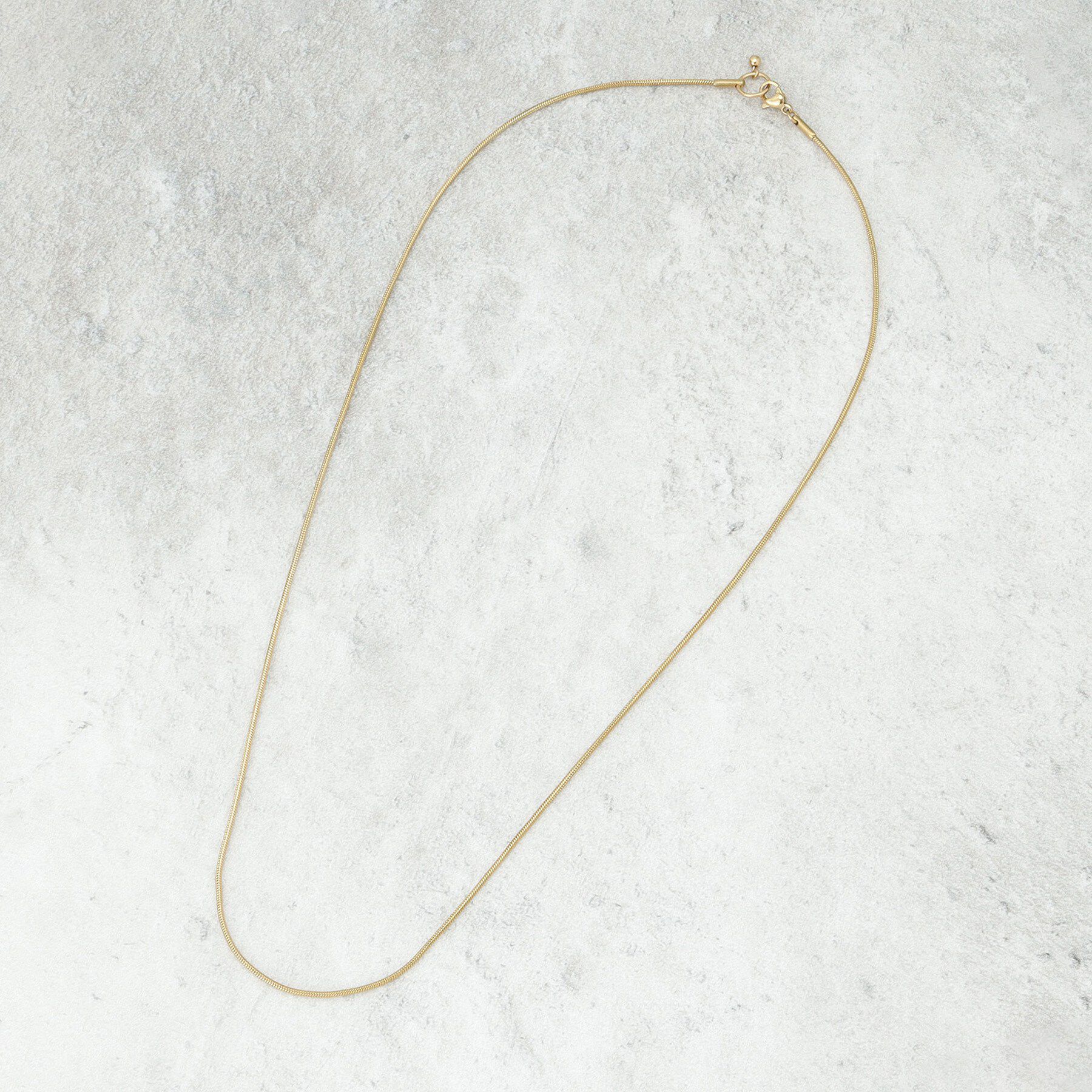 THE SHOP TK「ステンレススネークチェーンロング」|ネックレス|ゴールド(007)