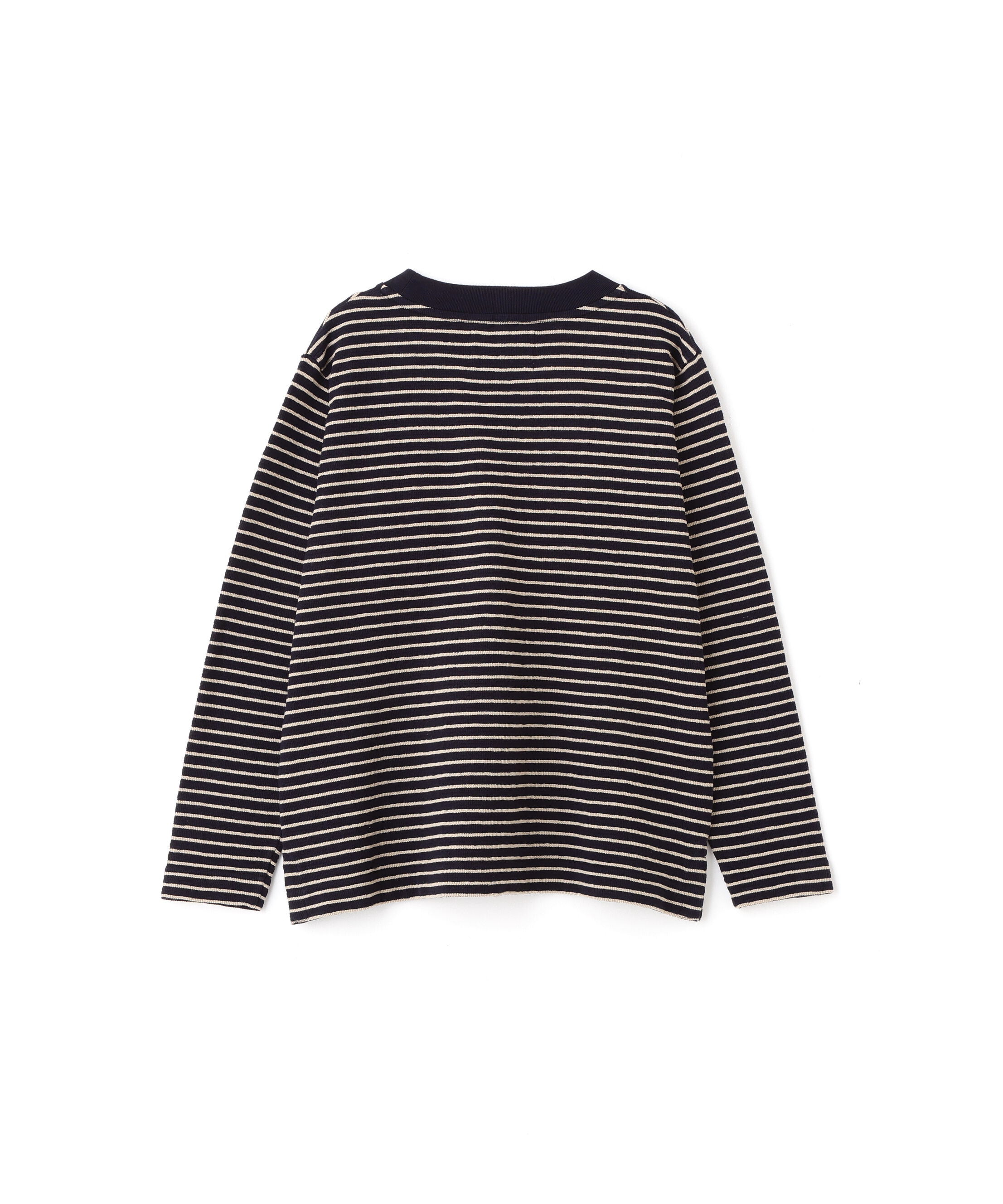MHL.「TEXTURED COTTON STRIPE TOP」|Tシャツ・カットソー|