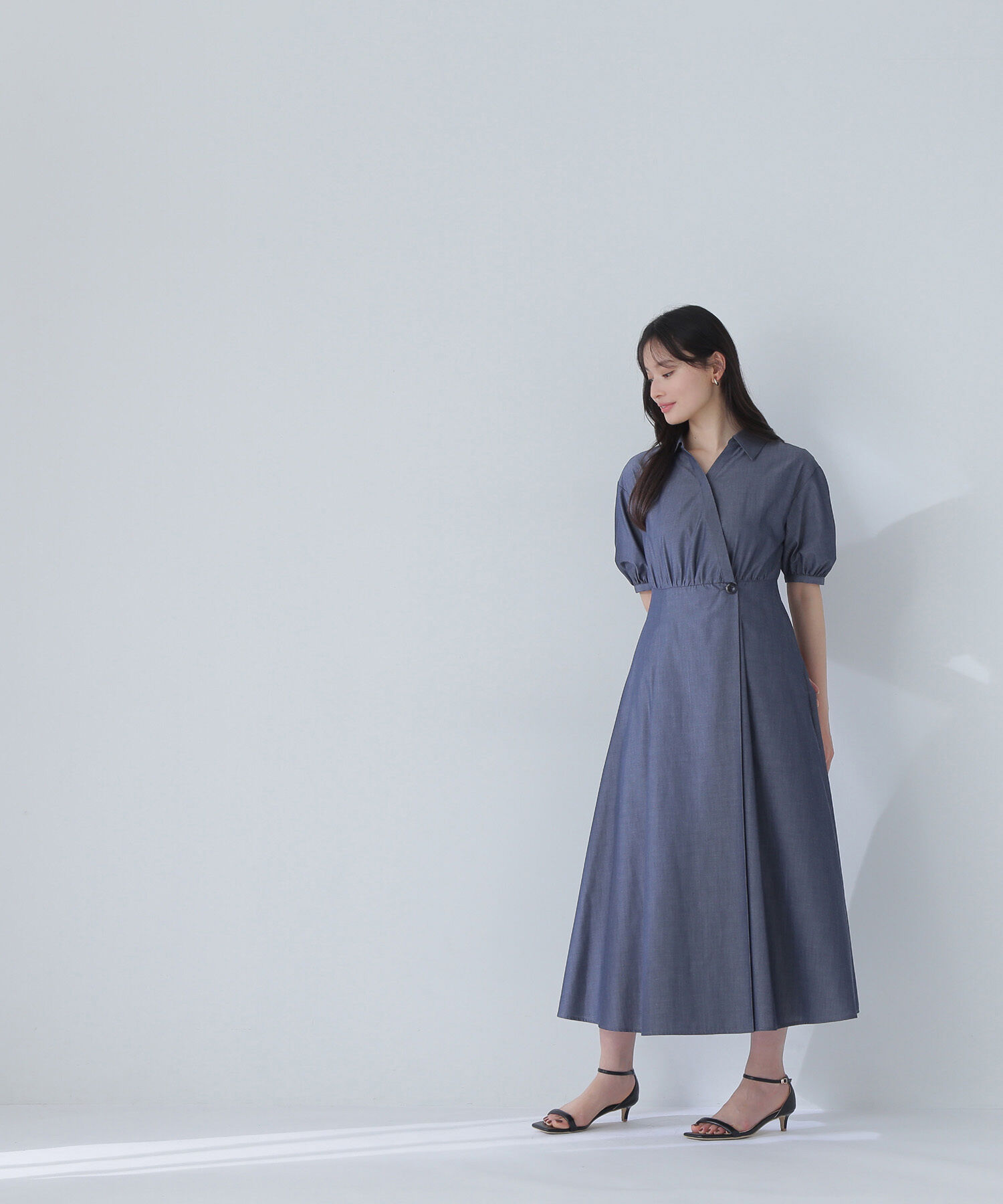  「スキッパーフォルムシャツワンピース」|ワンピース|