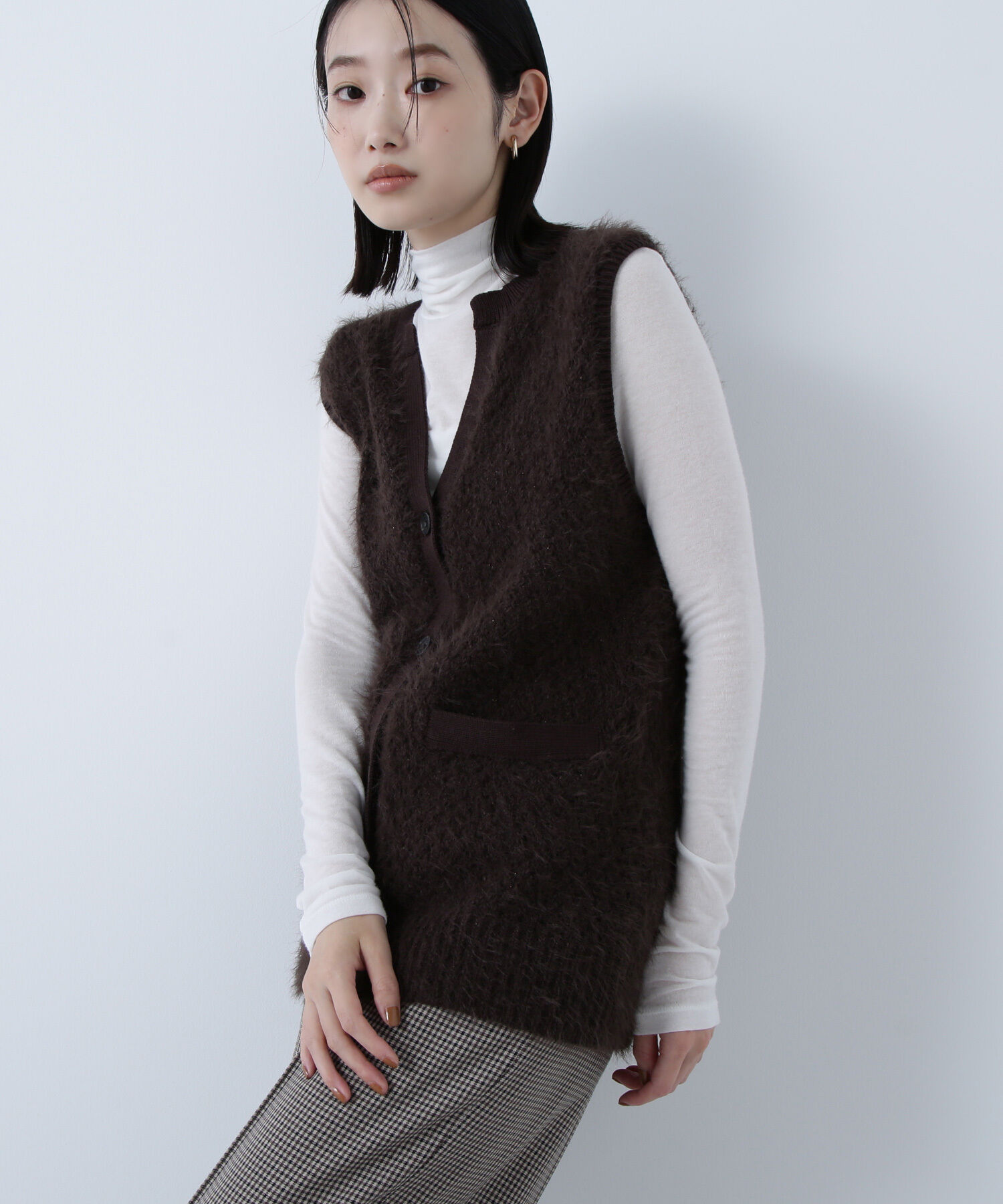  「フェザーヤーンボクシーベスト」|ニット・セーター|