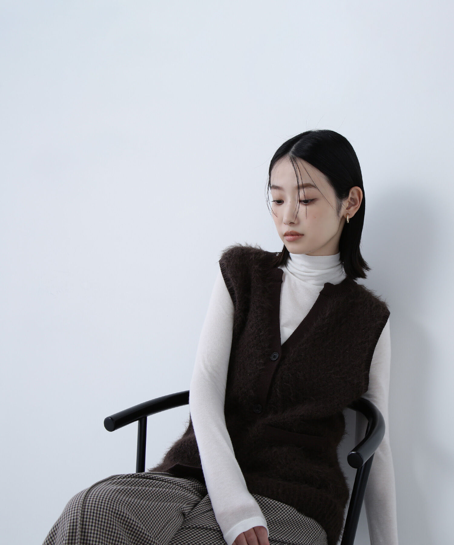  「フェザーヤーンボクシーベスト」|ニット・セーター|