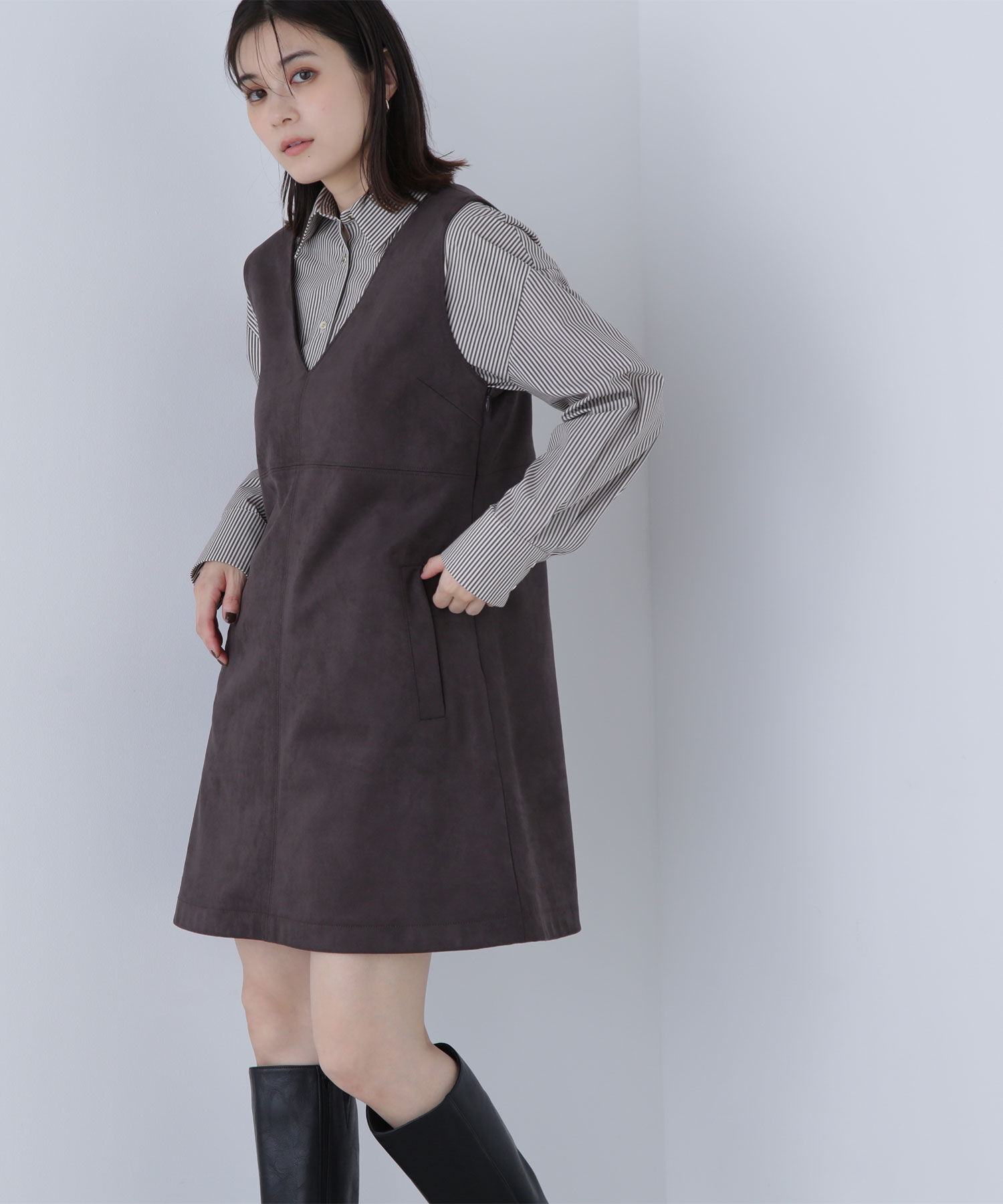  「ゴールドボタンフォルムシャツ」|シャツ・ブラウス|