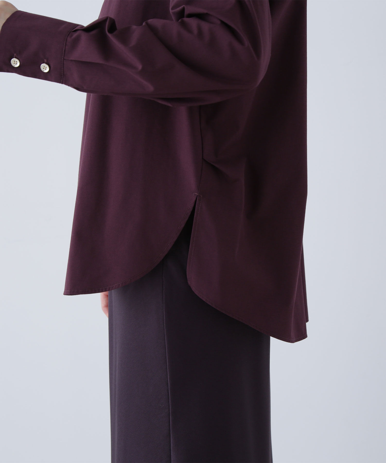  「ゴールドボタンフォルムシャツ」|シャツ・ブラウス|