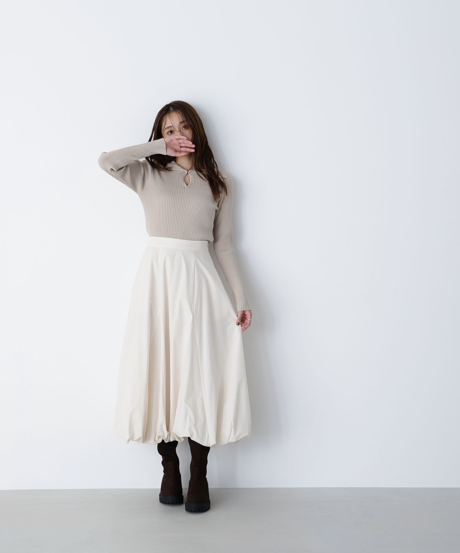  「マチバルーンスカート」|スカート|オフホワイト1
