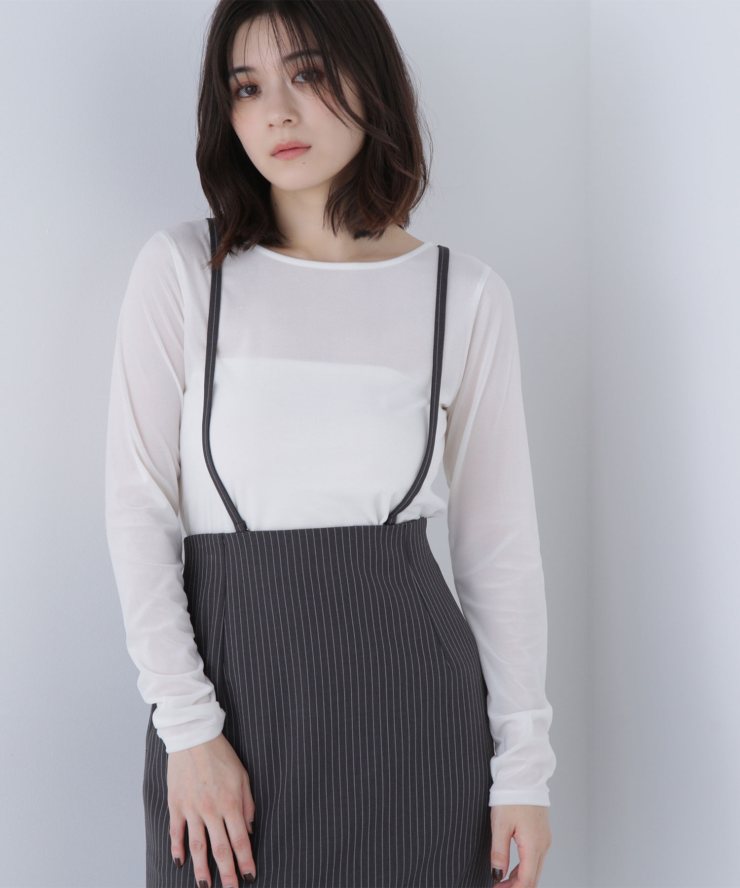  「ベロアボートネックカットソー」|Tシャツ・カットソー|オフホワイト1