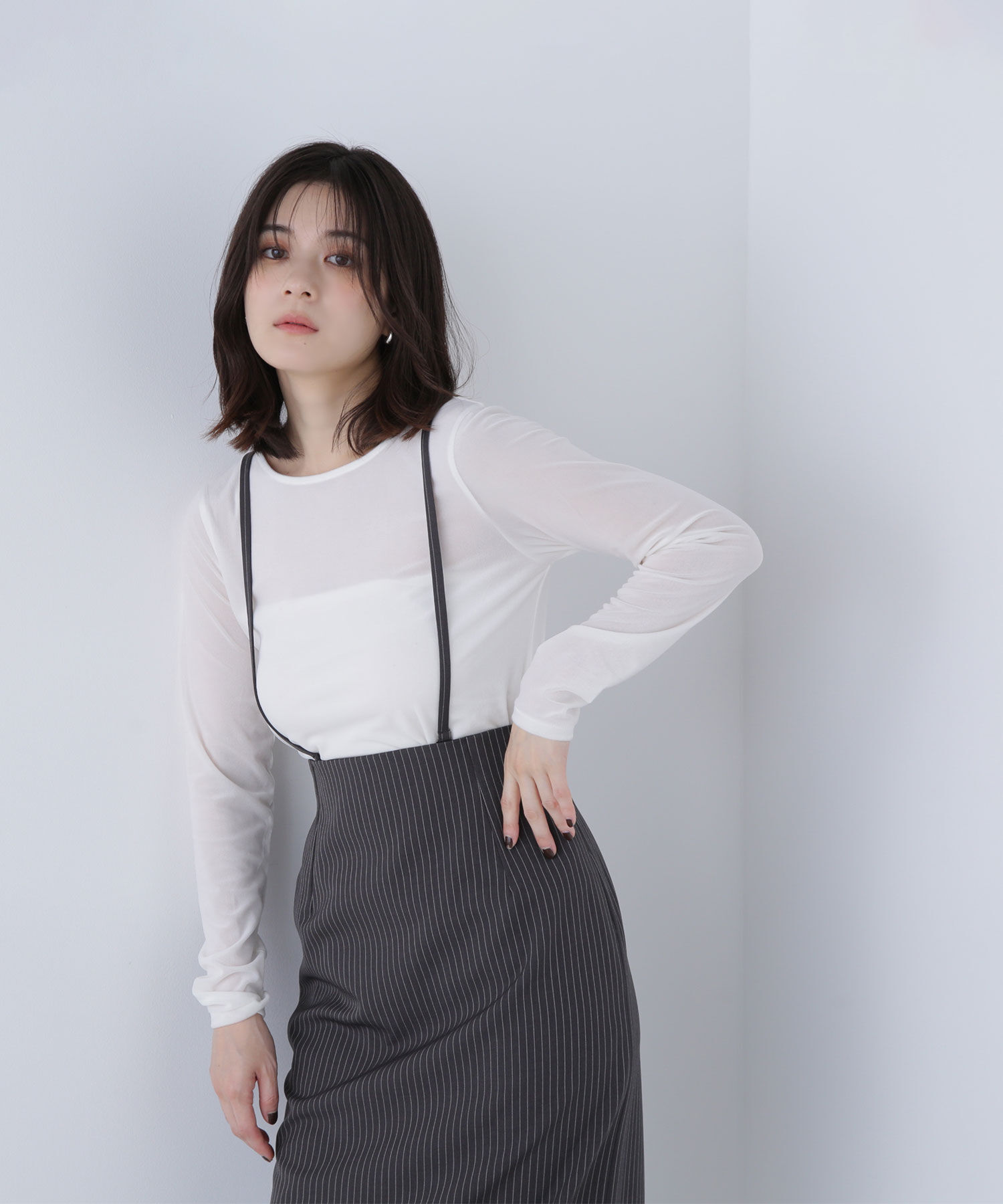  「ベロアボートネックカットソー」|Tシャツ・カットソー|