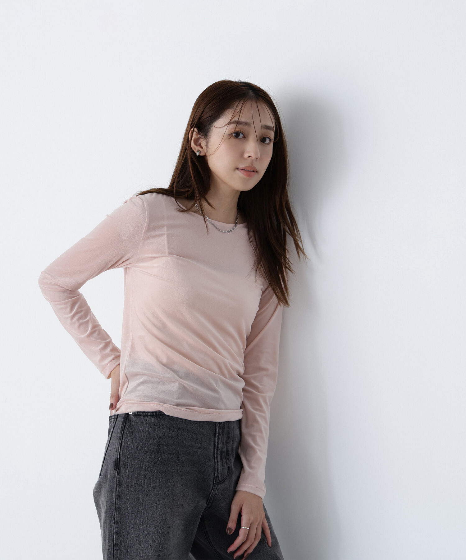  「ベロアボートネックカットソー」|Tシャツ・カットソー|