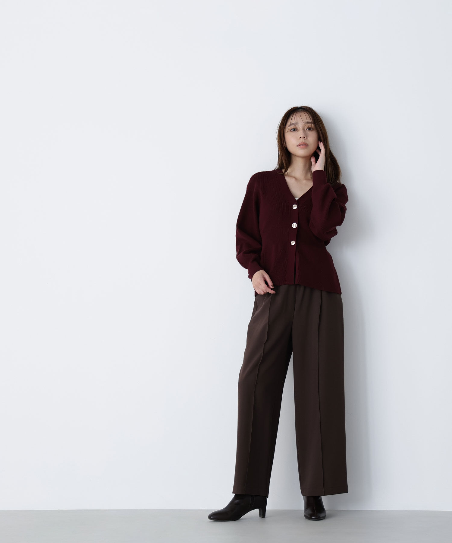  「ペプラムフォルムカーディガン」|ニット・セーター|