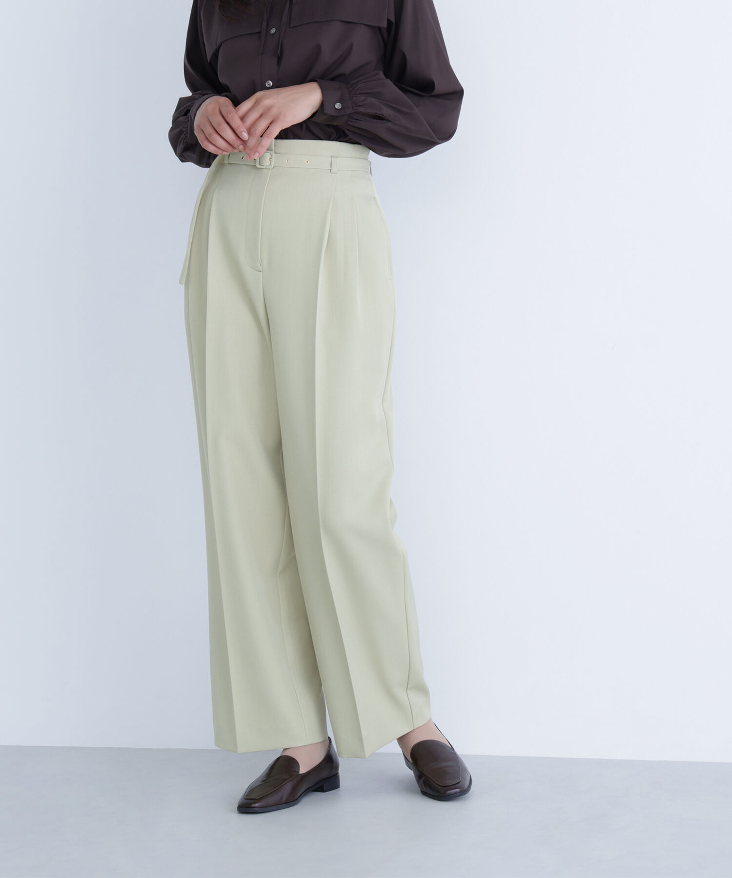  「くびれ仕込みベルテッドパンツ」|その他|