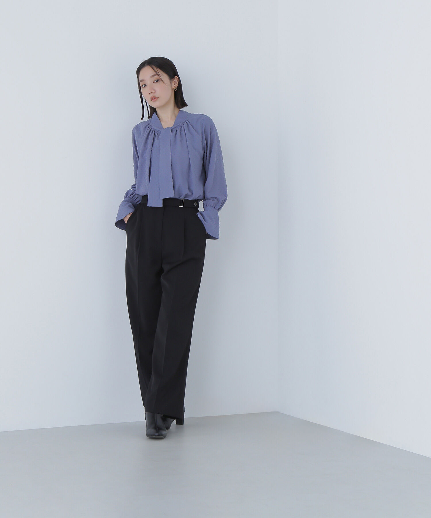  「メタルディティールタックワイドパンツ」|その他|