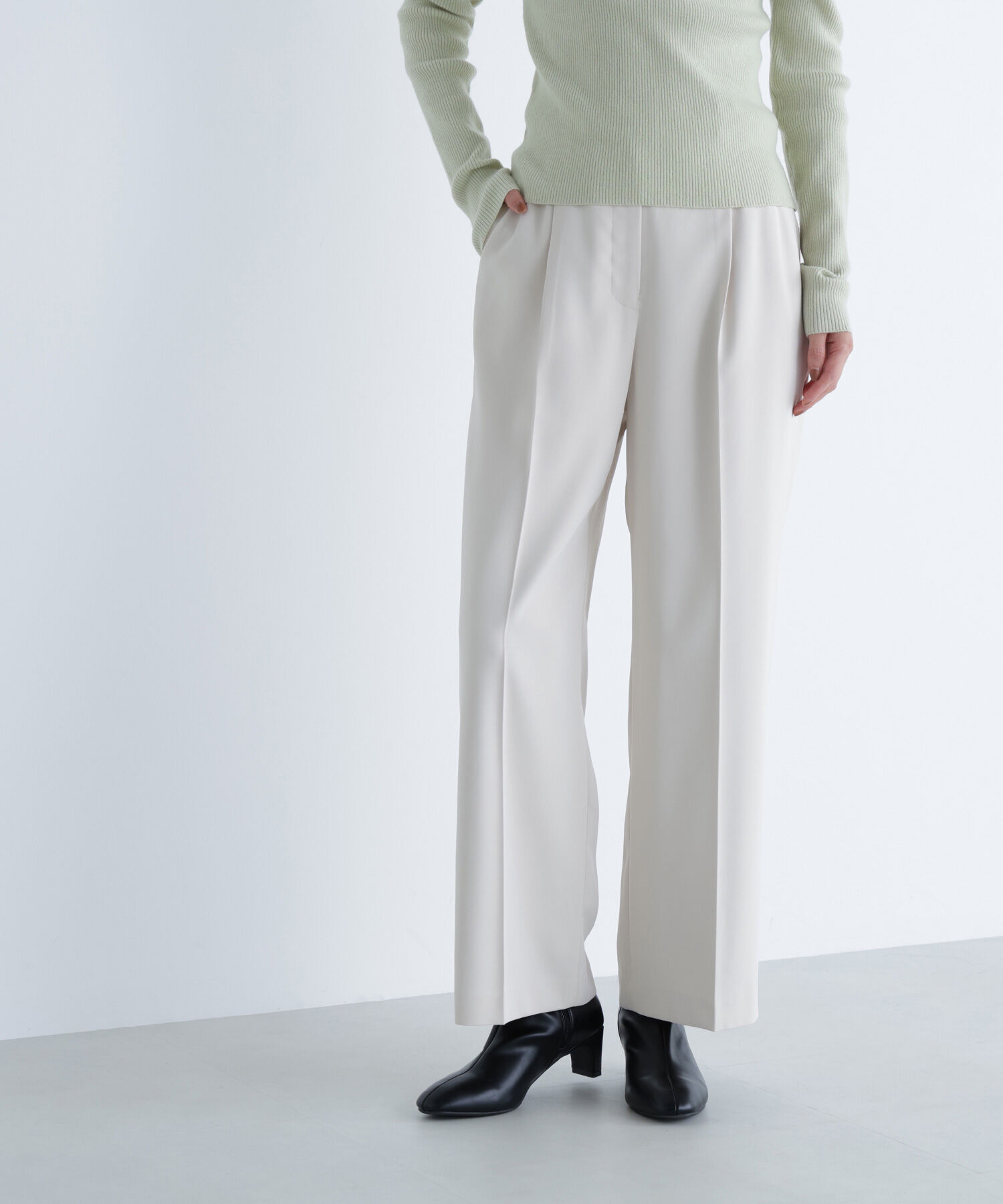  「メタルディティールタックワイドパンツ」|その他|