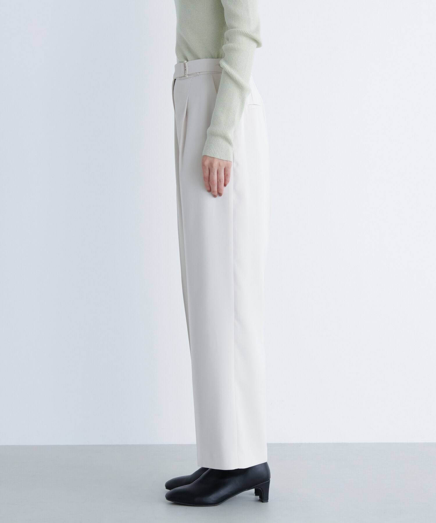  「メタルディティールタックワイドパンツ」|その他|