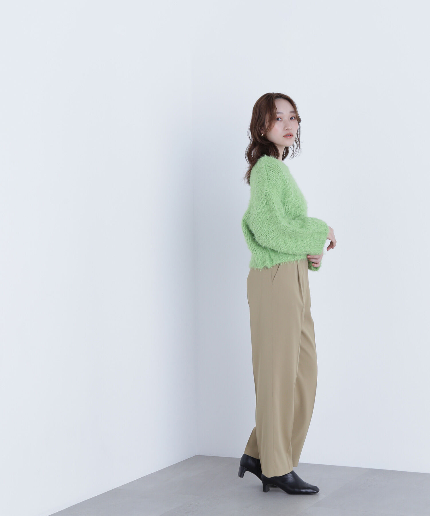  「メタルディティールタックワイドパンツ」|その他|