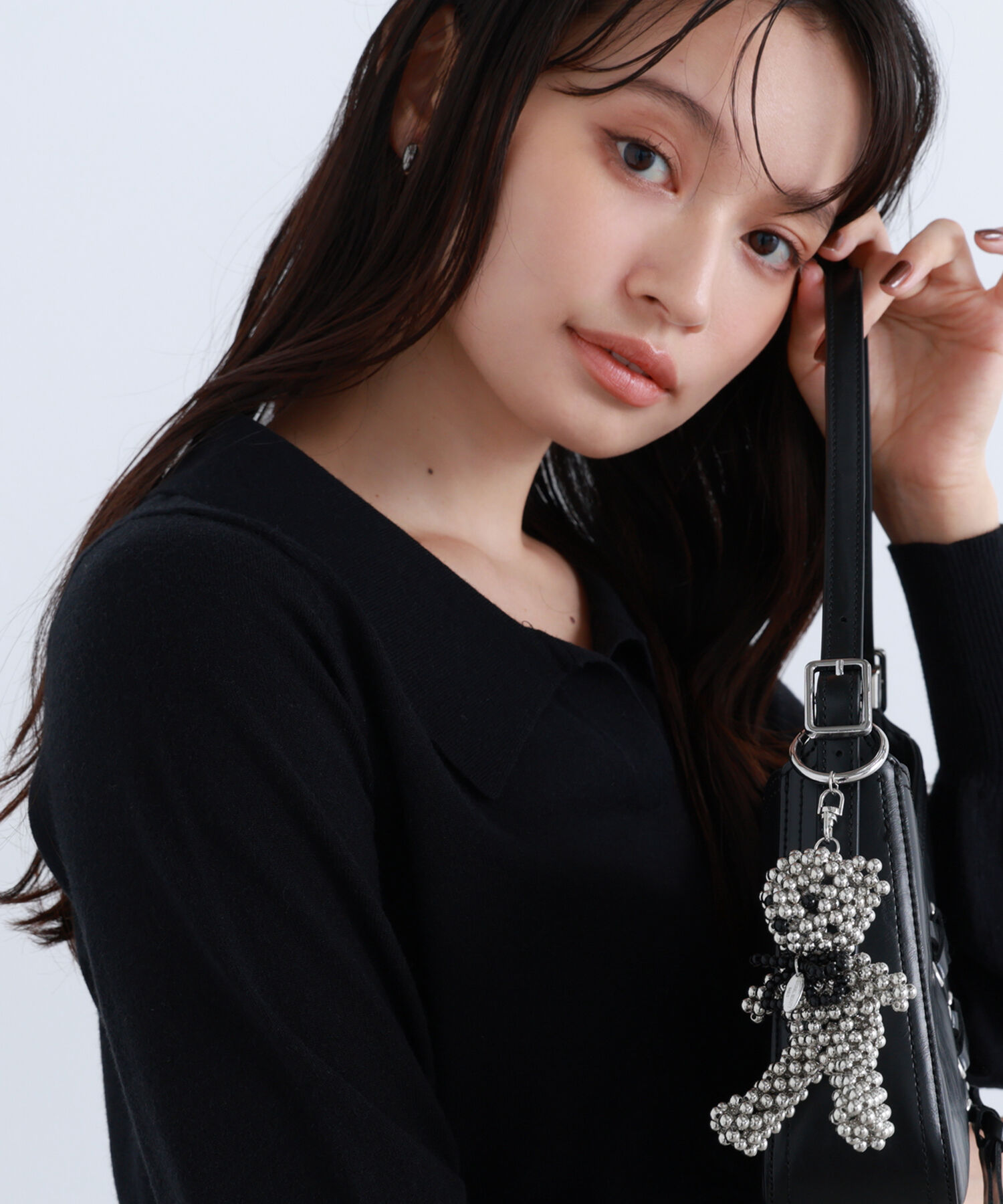  「ビーズベアチャーム」|その他|シルバー