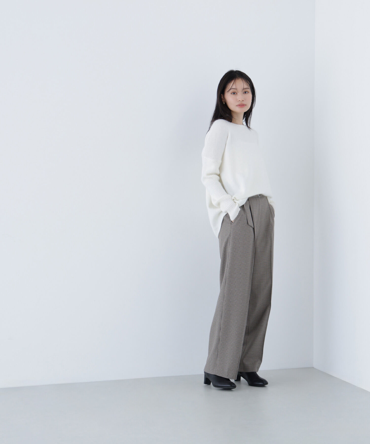  「ウールブレンドヘアリーニット」|ニット・セーター|