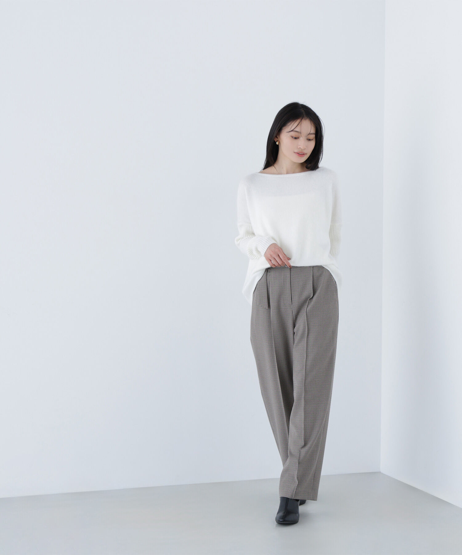  「ウールブレンドヘアリーニット」|ニット・セーター|