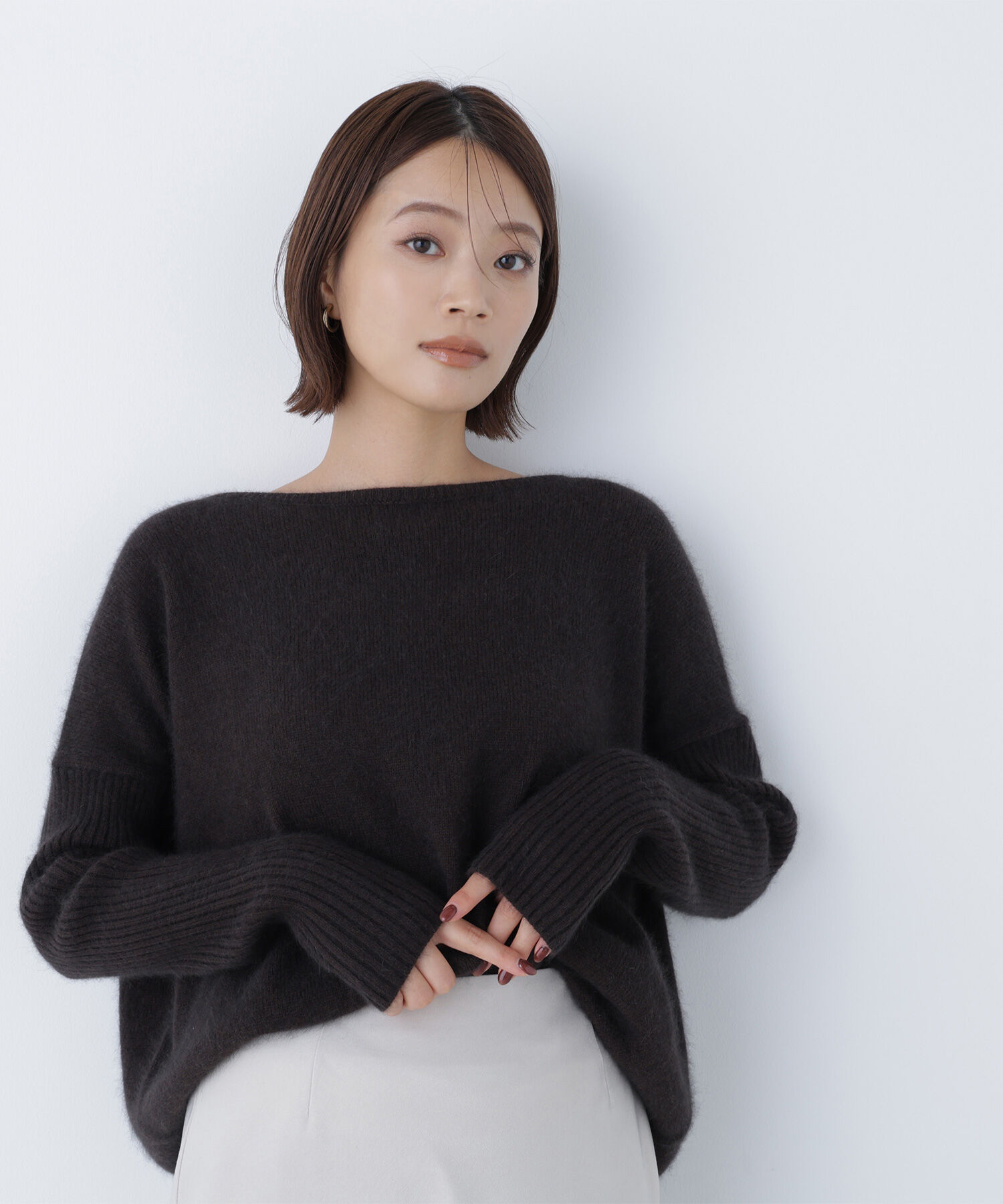  「ウールブレンドヘアリーニット」|ニット・セーター|