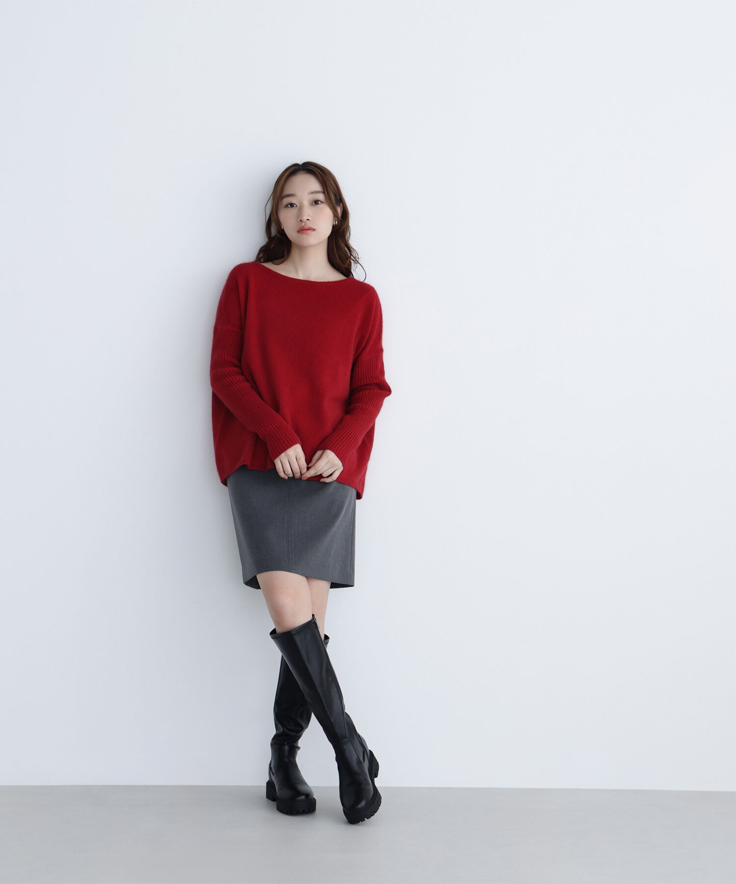  「ウールブレンドヘアリーニット」|ニット・セーター|