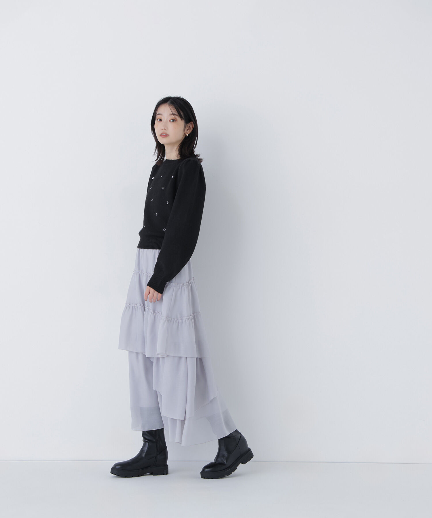  「フラワー刺繍ニット」|ニット・セーター|