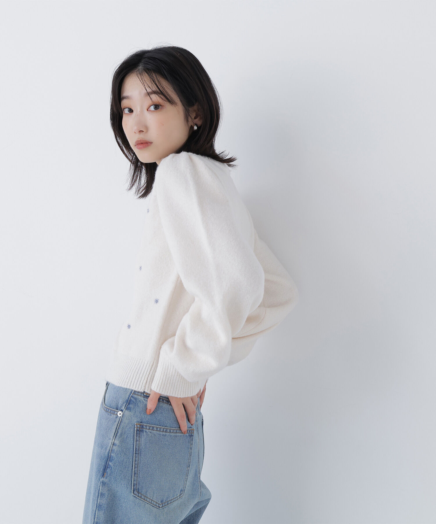  「フラワー刺繍ニット」|ニット・セーター|