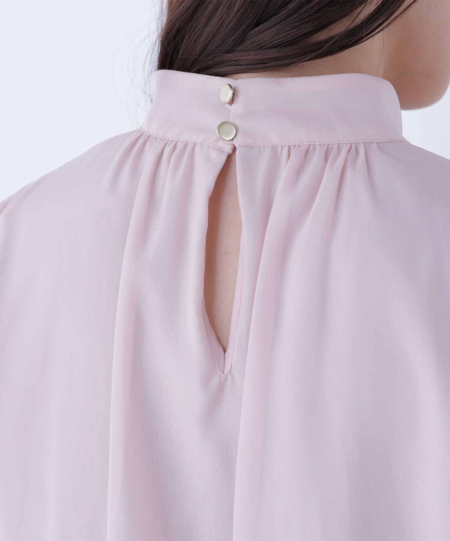  「ハイネックボリュームシアーブラウス」|シャツ・ブラウス|