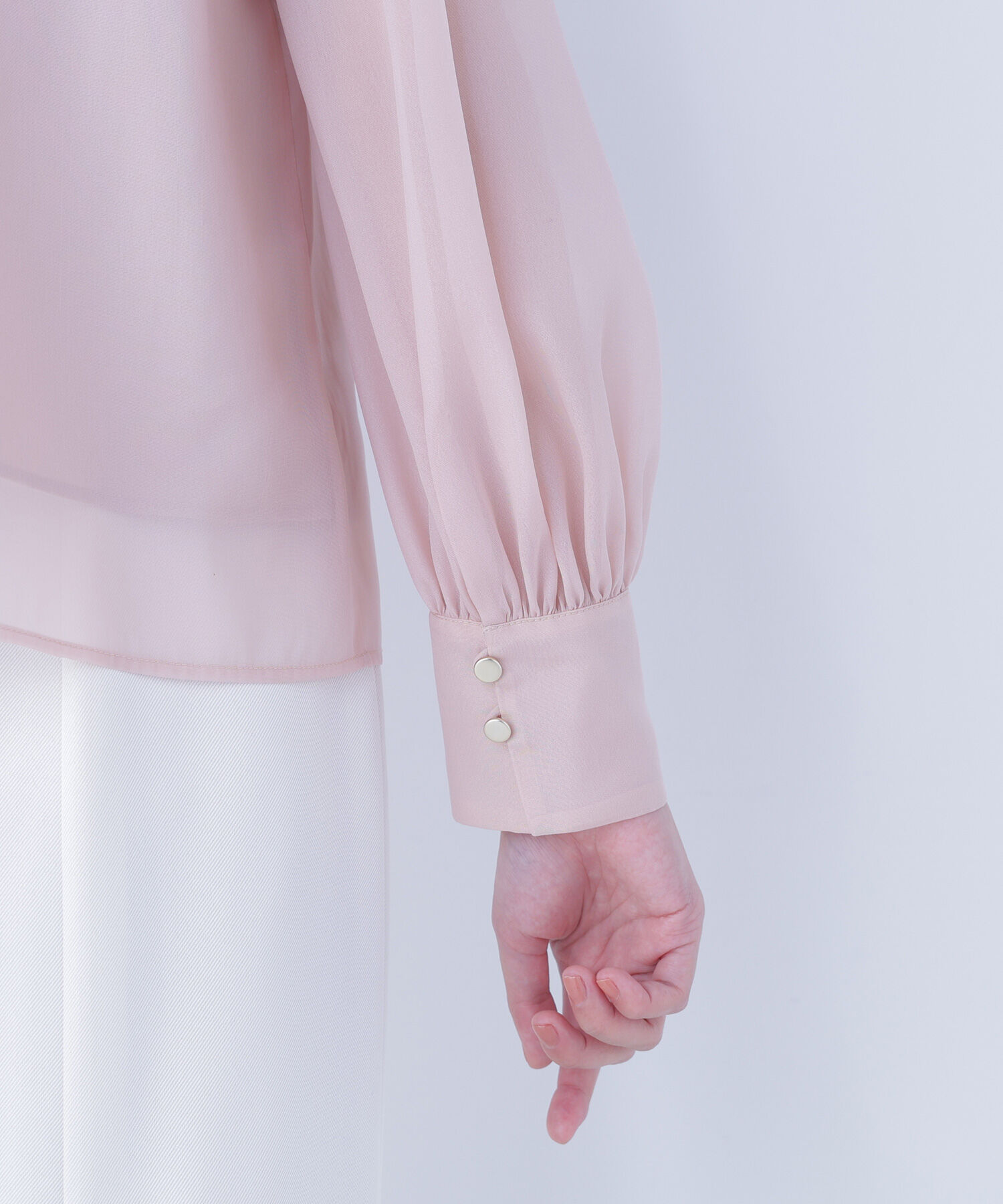  「ハイネックボリュームシアーブラウス」|シャツ・ブラウス|