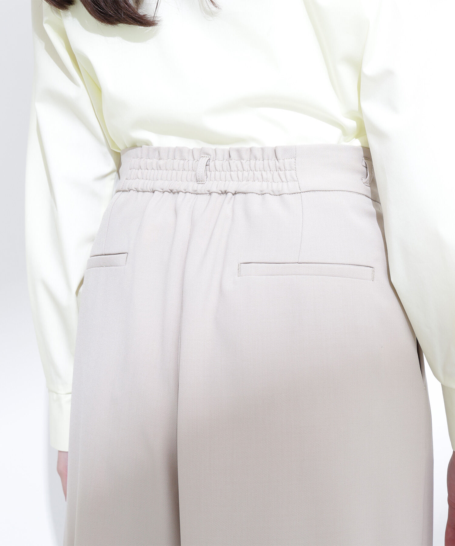  「ベルテッドタックワイドパンツ」|その他|