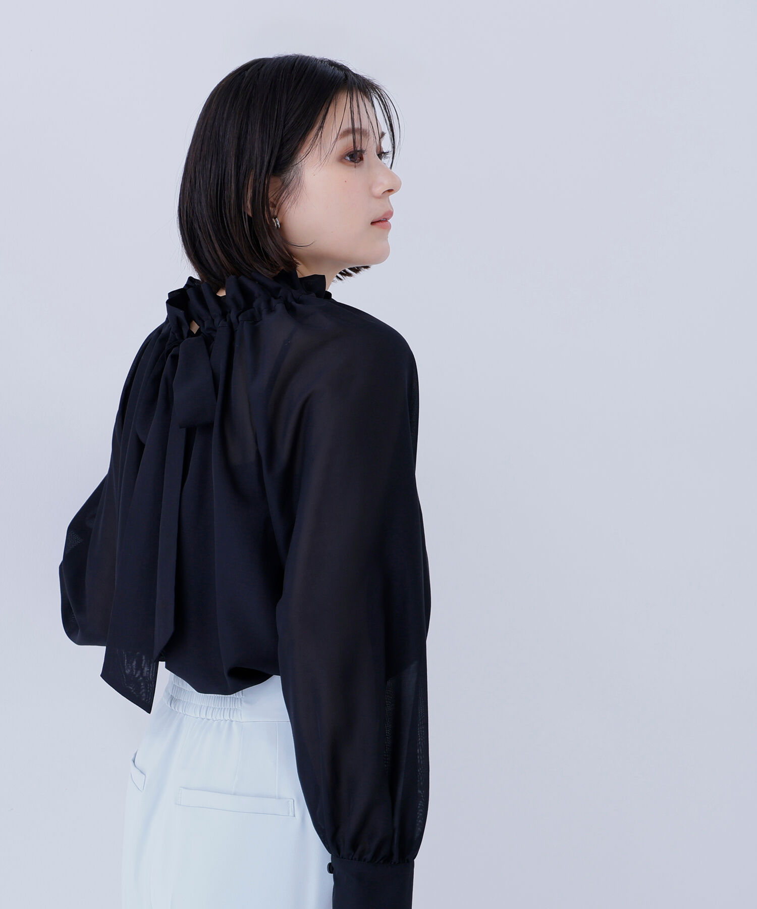  「2wayシアーボウタイブラウス」|シャツ・ブラウス|