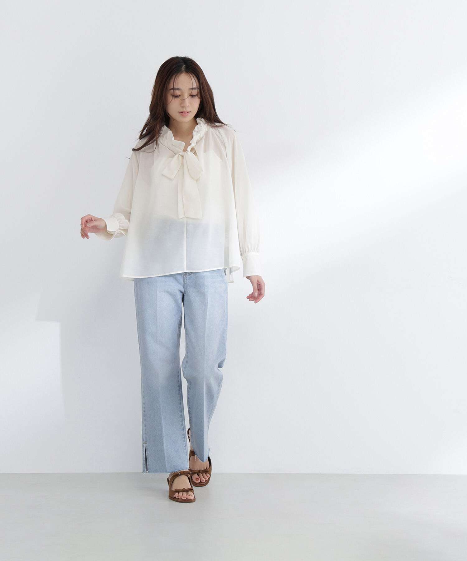  「2wayシアーボウタイブラウス」|シャツ・ブラウス|