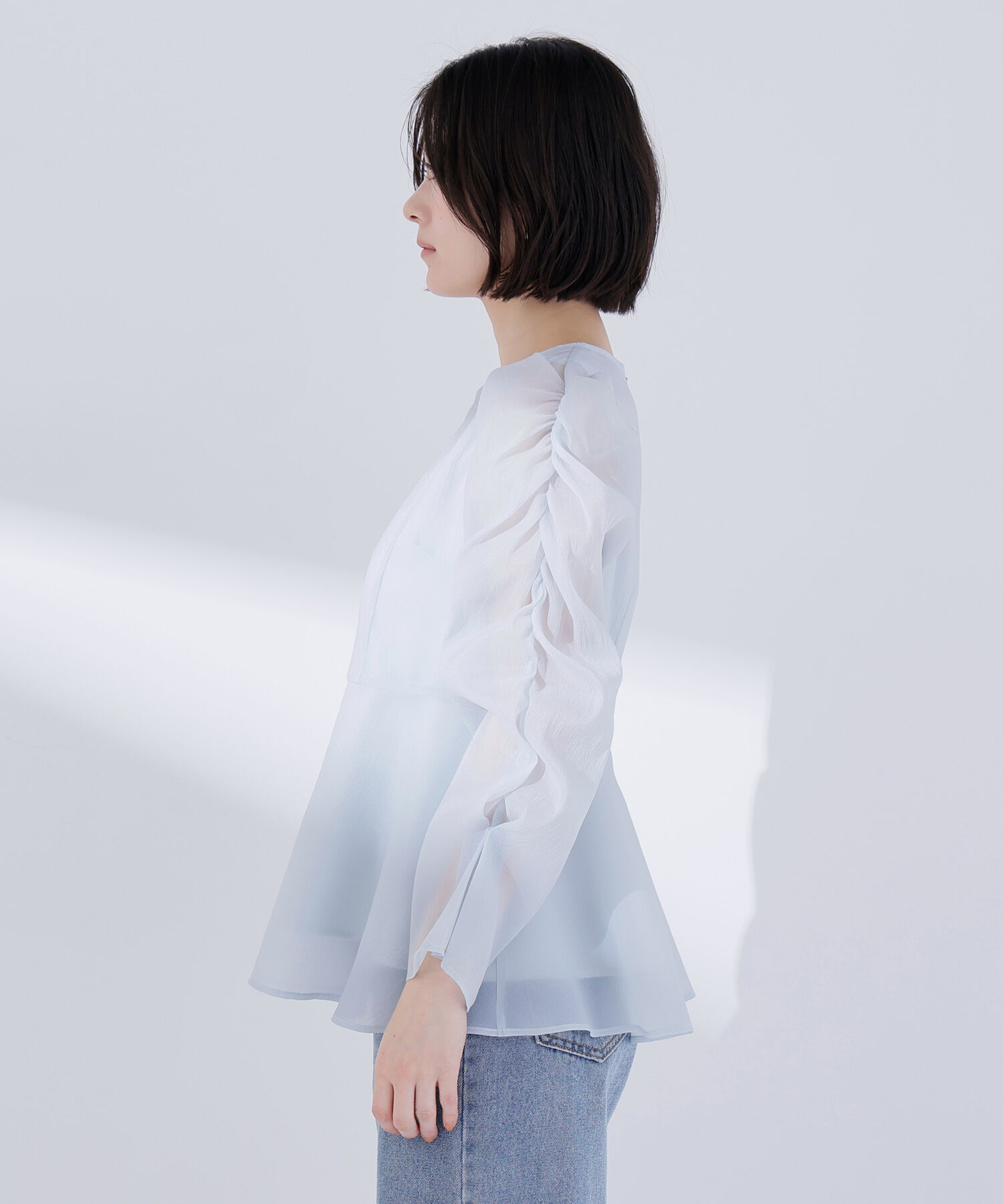  「シアーペプラムブラウス」|シャツ・ブラウス|