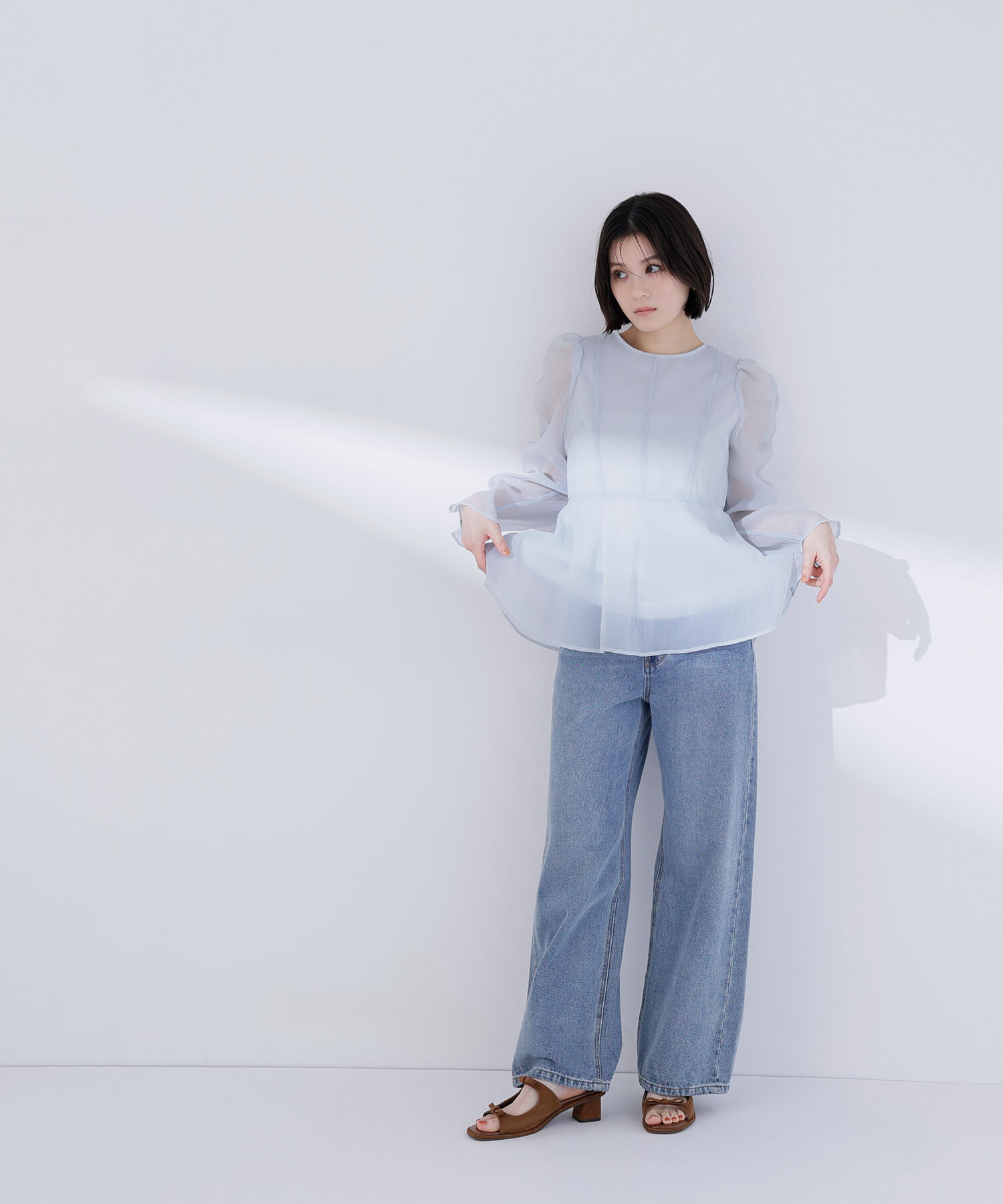  「シアーペプラムブラウス」|シャツ・ブラウス|