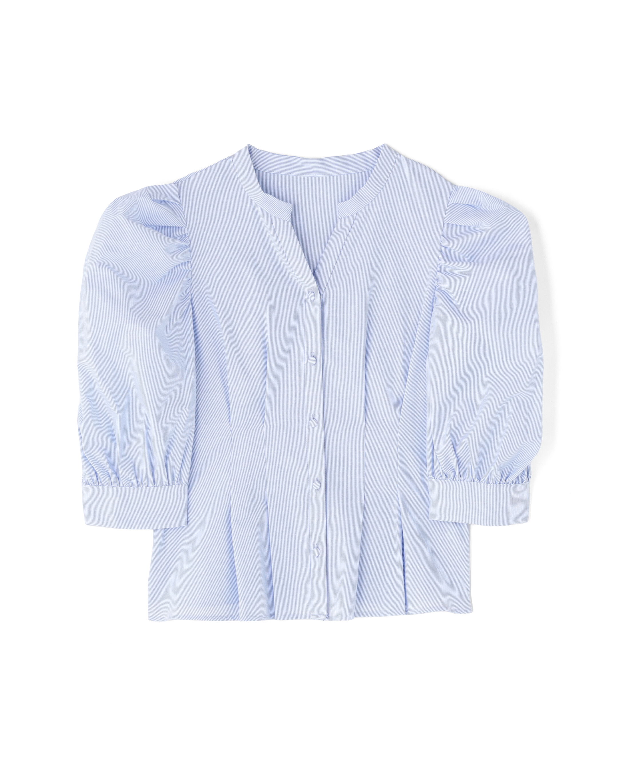  「ストライプペプラムブラウス」|シャツ・ブラウス|