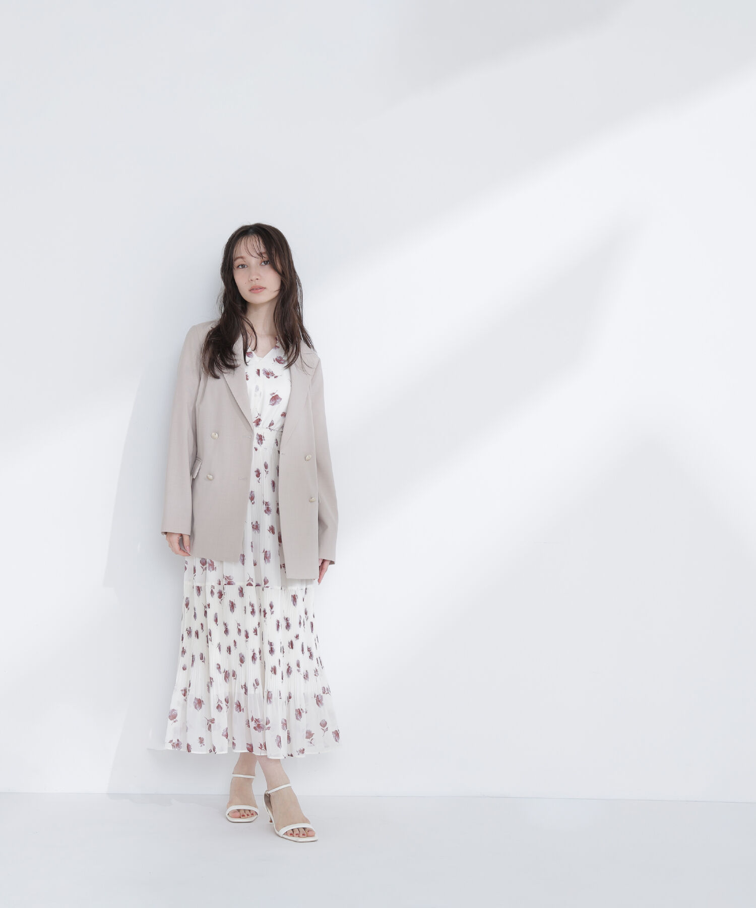  「ぼかしフラワープリントワンピース」|ワンピース|