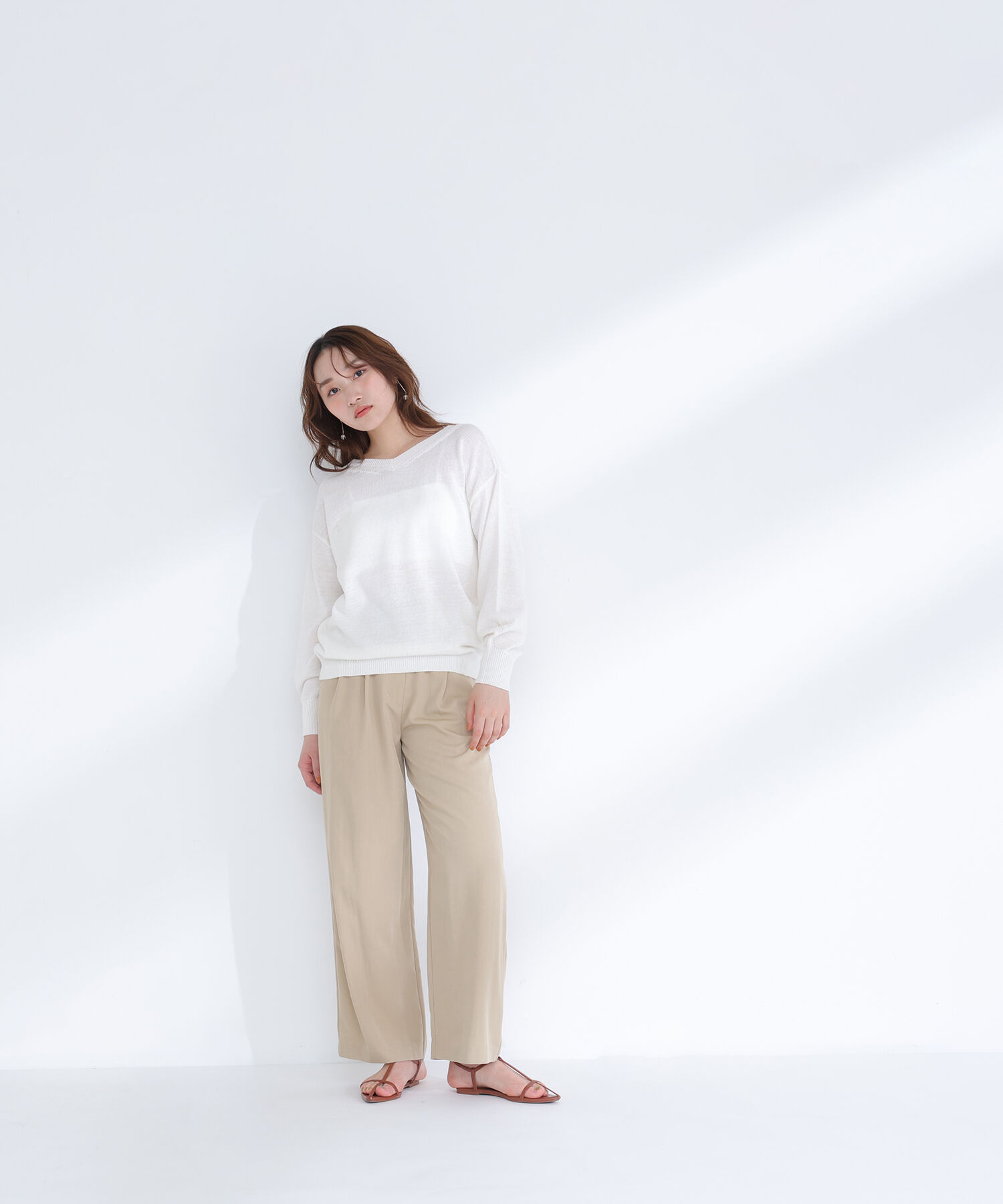  「ドライタッチ2wayネックニット」|ニット・セーター|