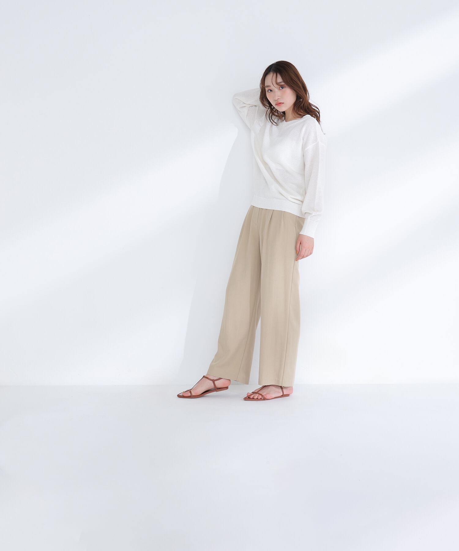  「ドライタッチ2wayネックニット」|ニット・セーター|