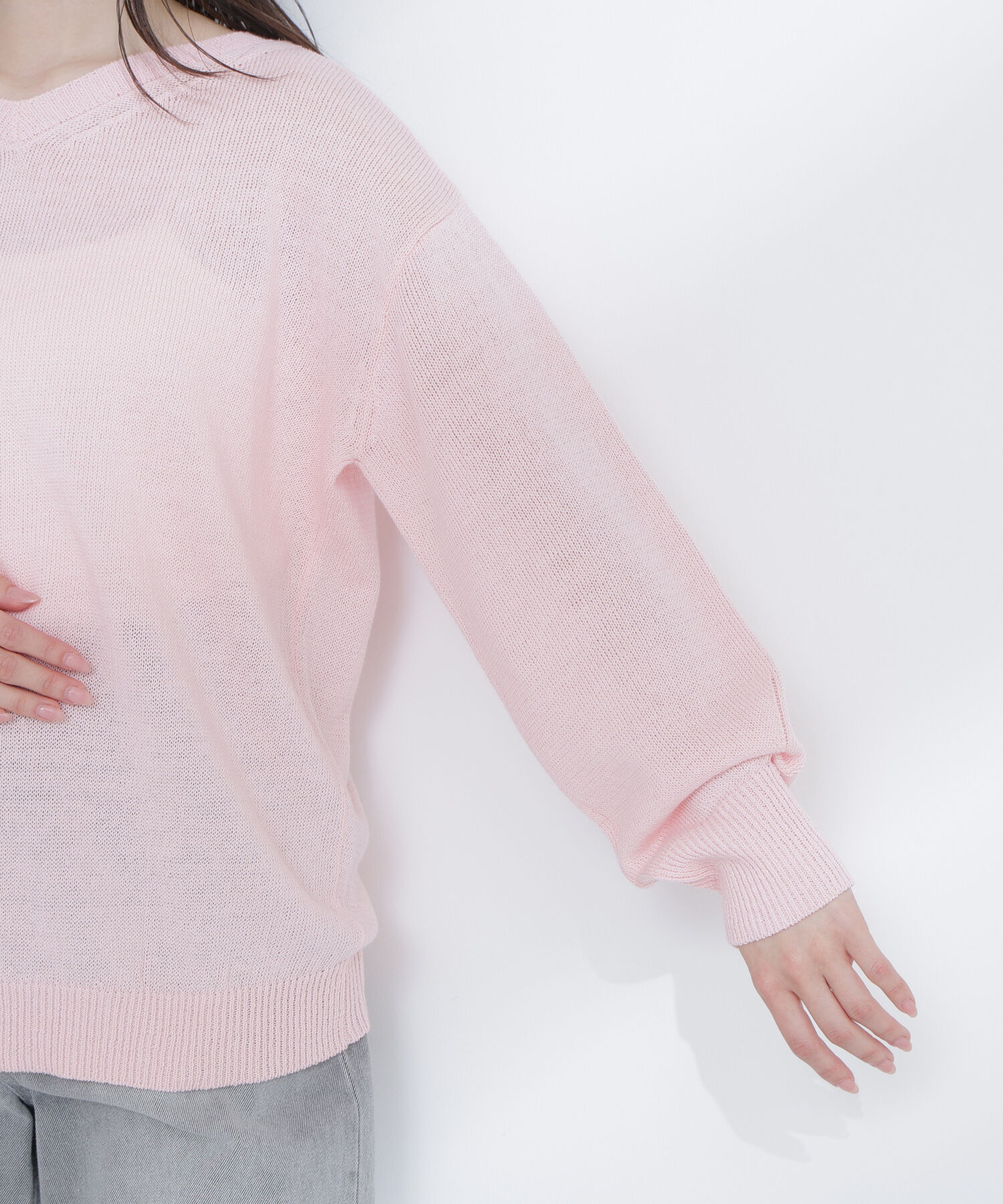  「ドライタッチ2wayネックニット」|ニット・セーター|